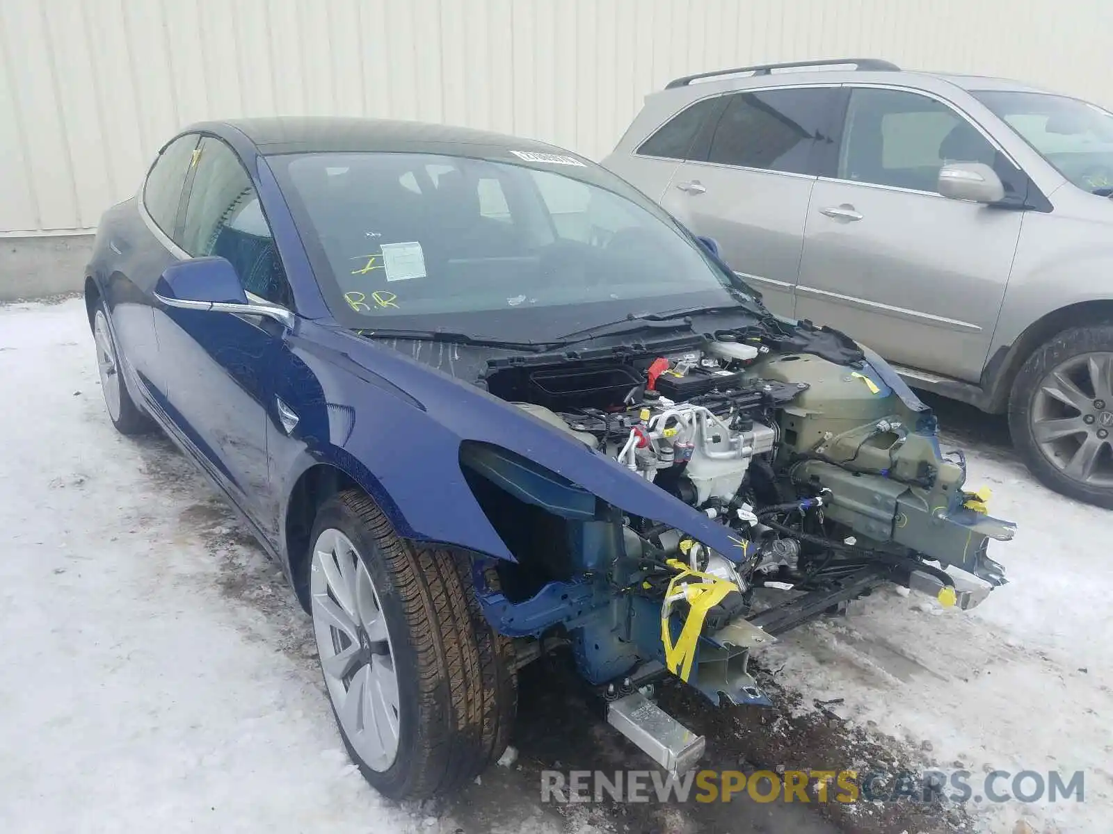 1 Photograph of a damaged car 5YJ3E1EB9KF495768 TESLA MODEL 3 2019