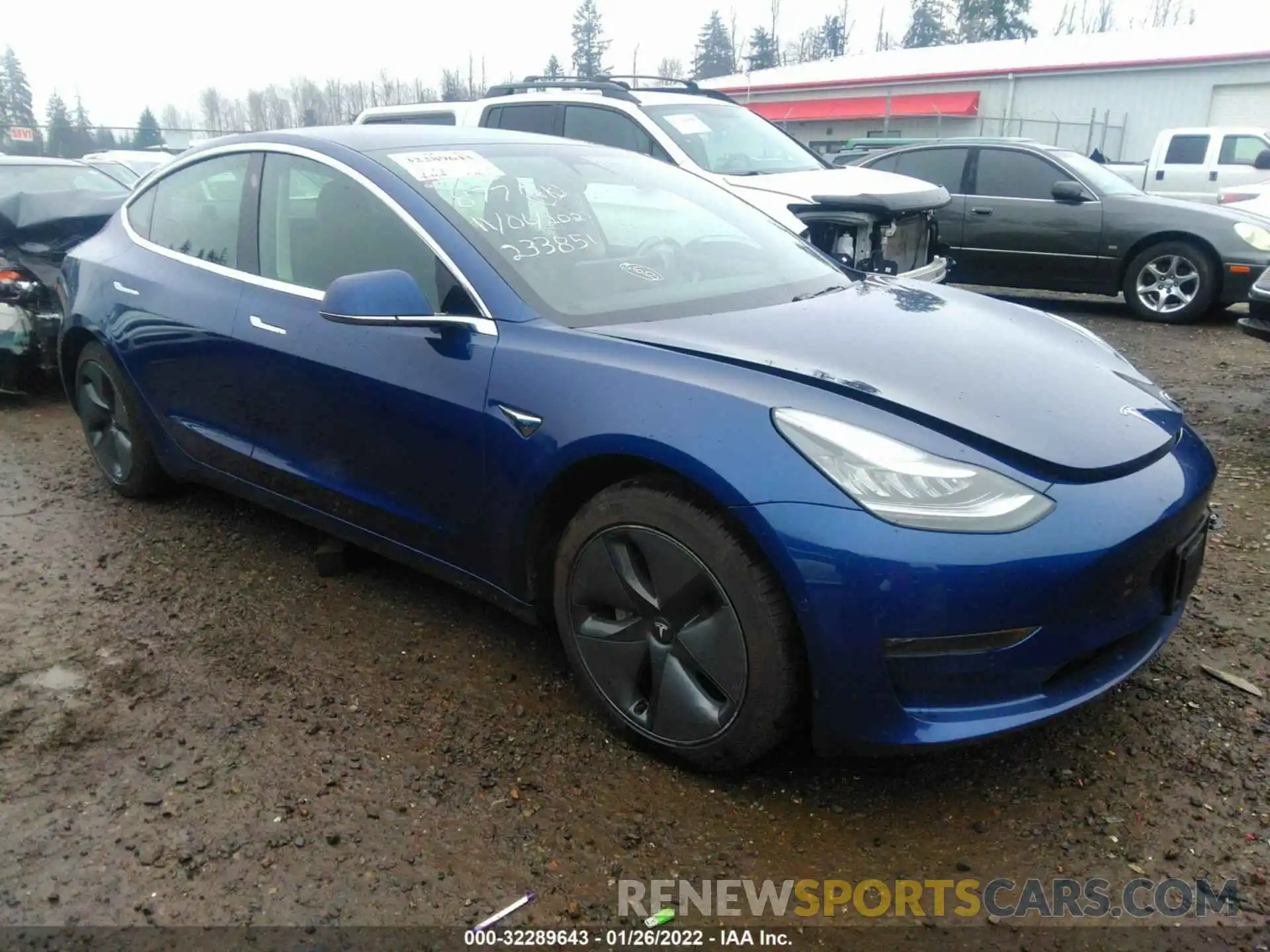 1 Photograph of a damaged car 5YJ3E1EB9KF496550 TESLA MODEL 3 2019