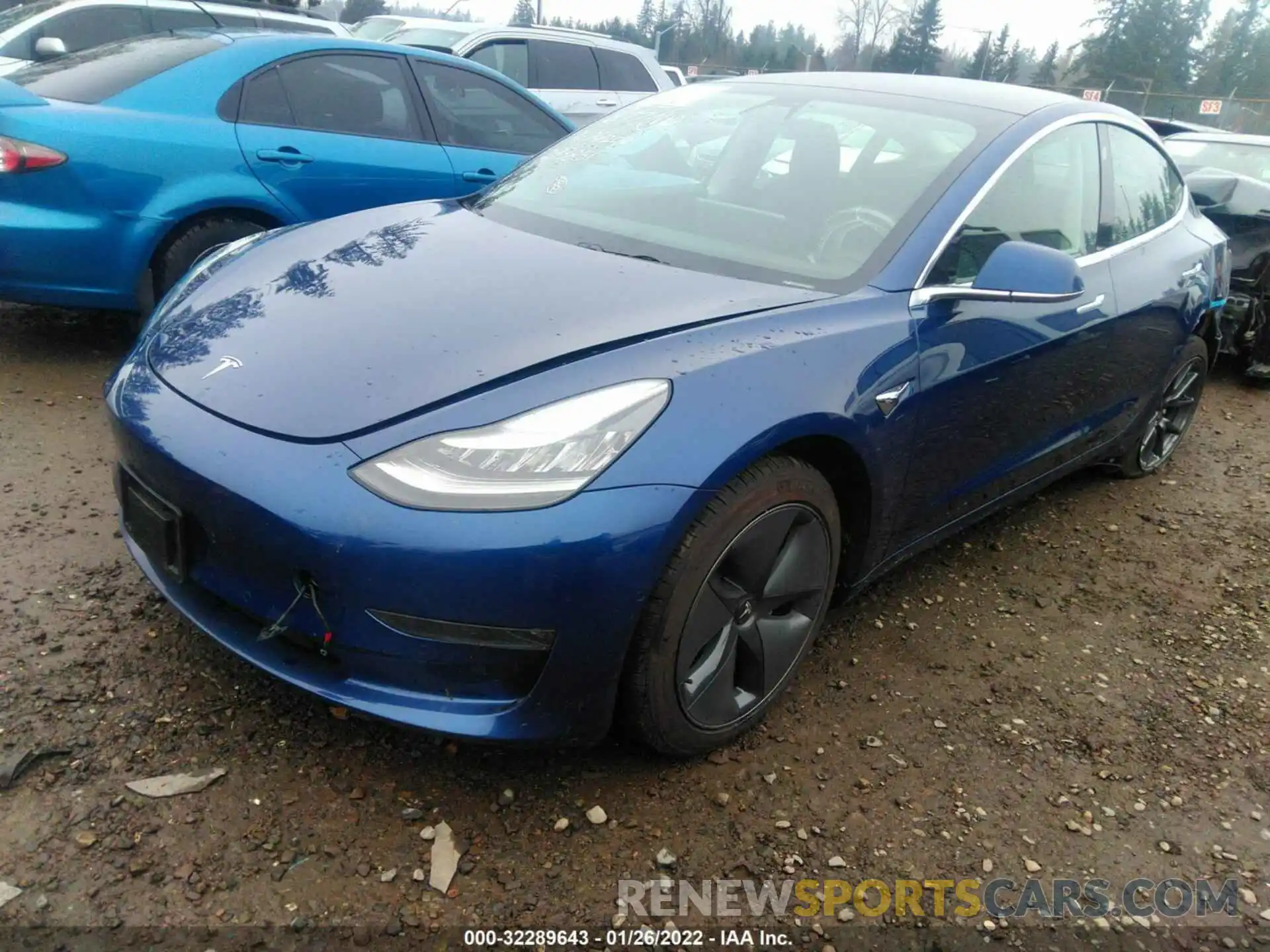 2 Photograph of a damaged car 5YJ3E1EB9KF496550 TESLA MODEL 3 2019