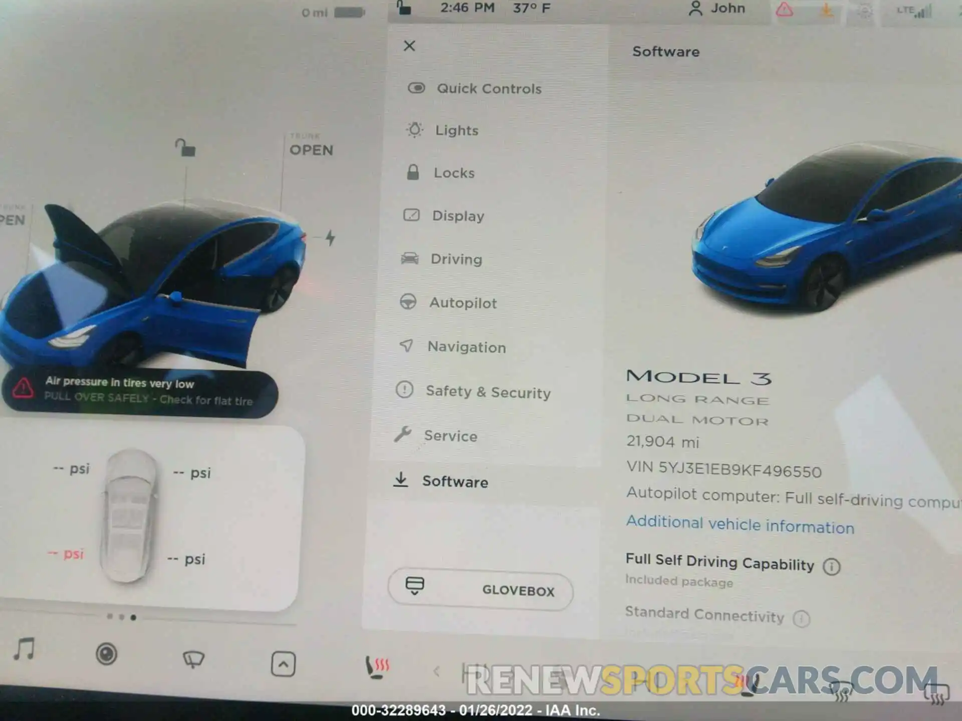 7 Photograph of a damaged car 5YJ3E1EB9KF496550 TESLA MODEL 3 2019