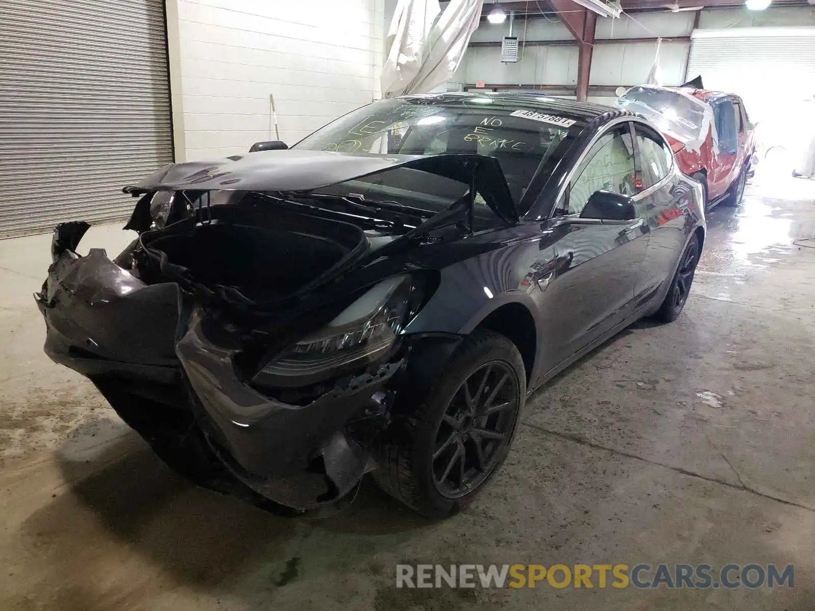 2 Photograph of a damaged car 5YJ3E1EB9KF510172 TESLA MODEL 3 2019