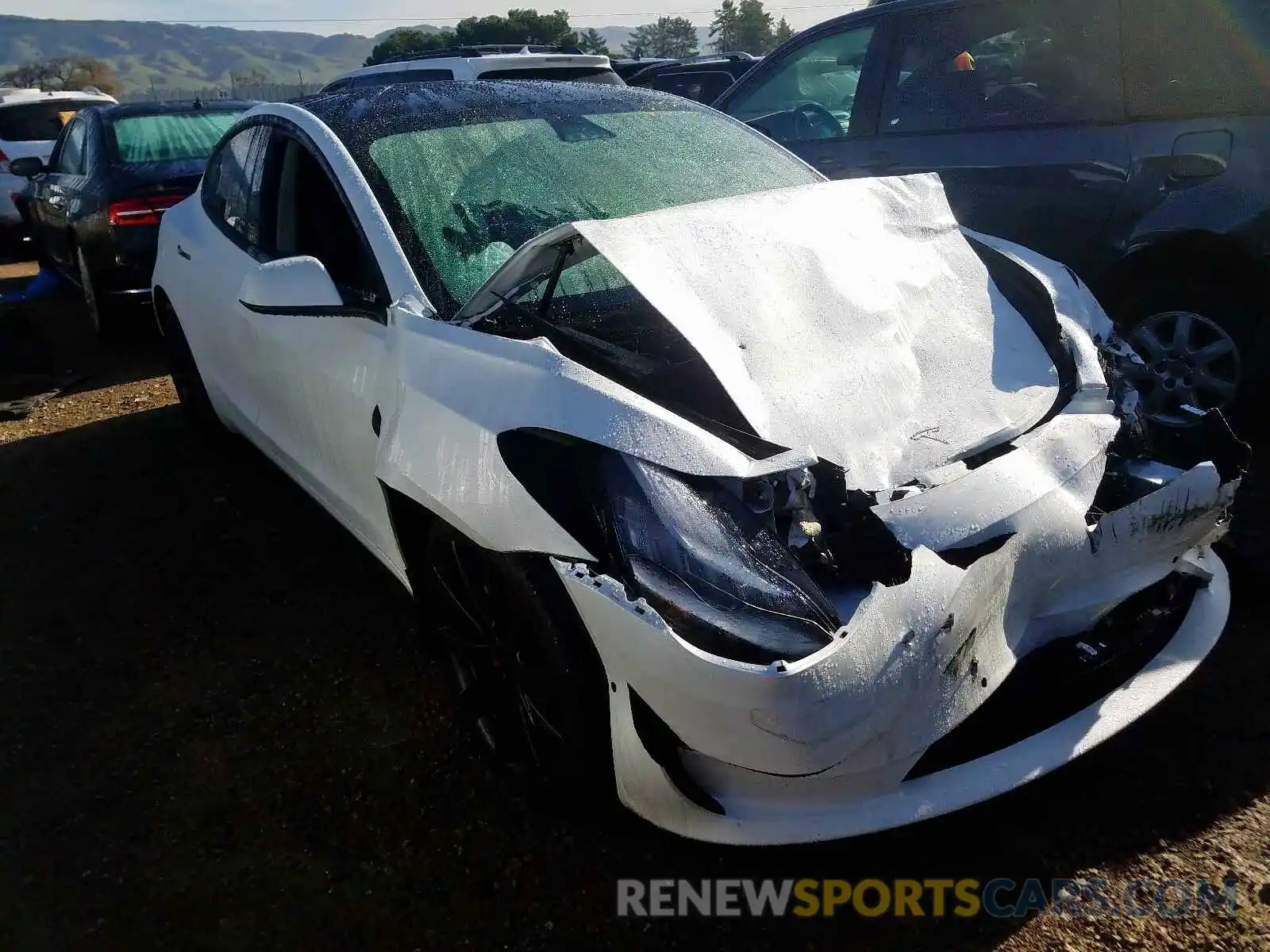 1 Photograph of a damaged car 5YJ3E1EB9KF511225 TESLA MODEL 3 2019