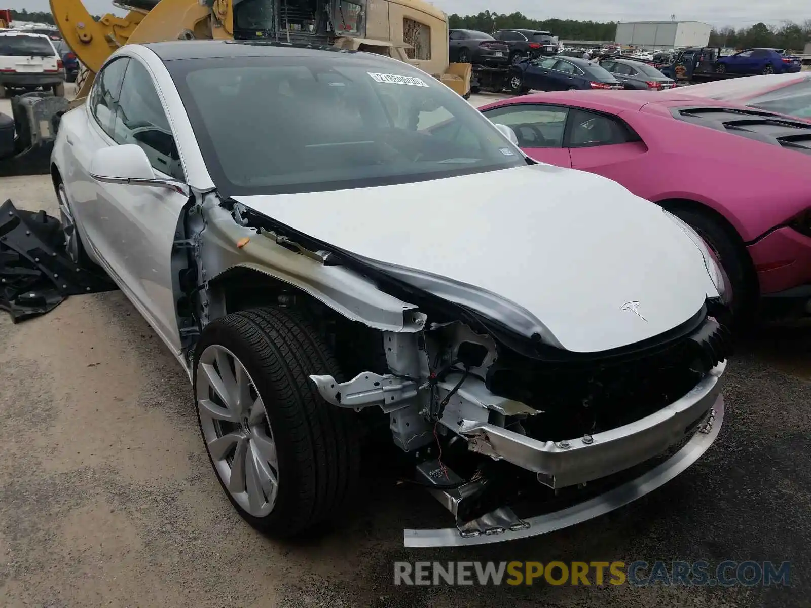 1 Photograph of a damaged car 5YJ3E1EB9KF512083 TESLA MODEL 3 2019