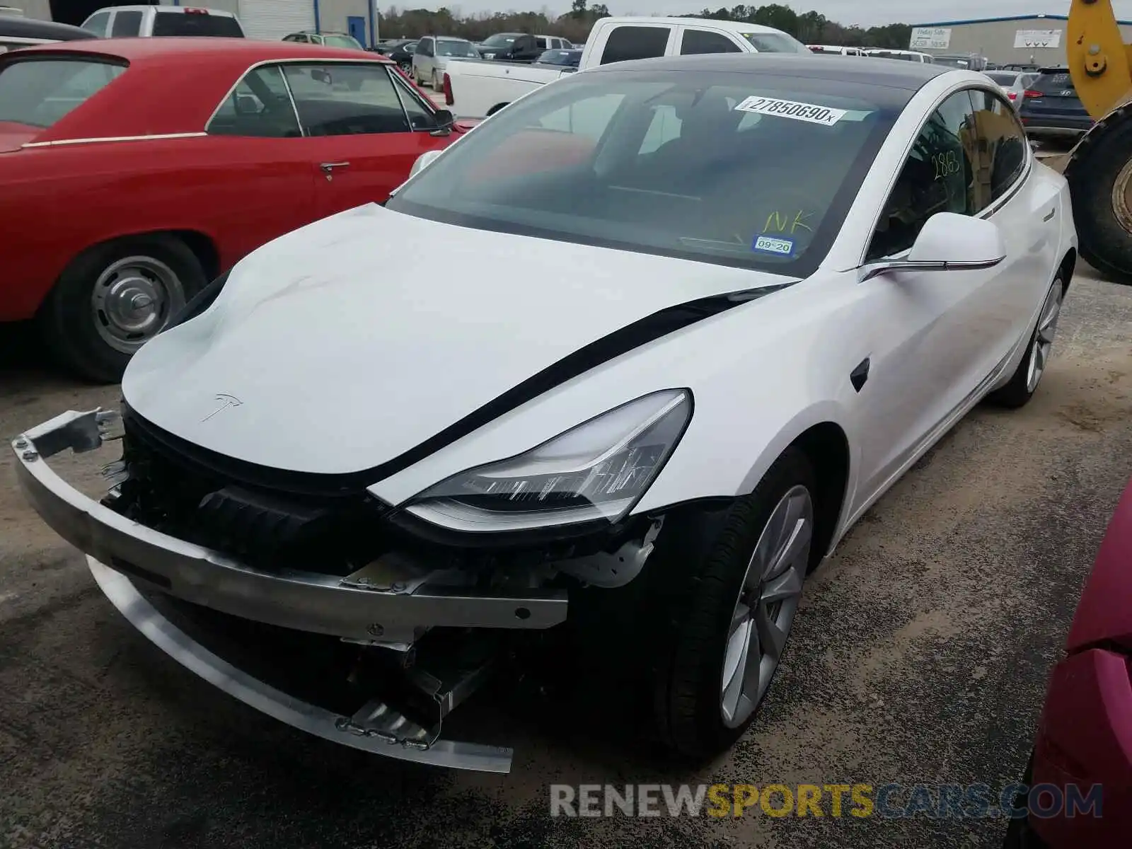 2 Photograph of a damaged car 5YJ3E1EB9KF512083 TESLA MODEL 3 2019