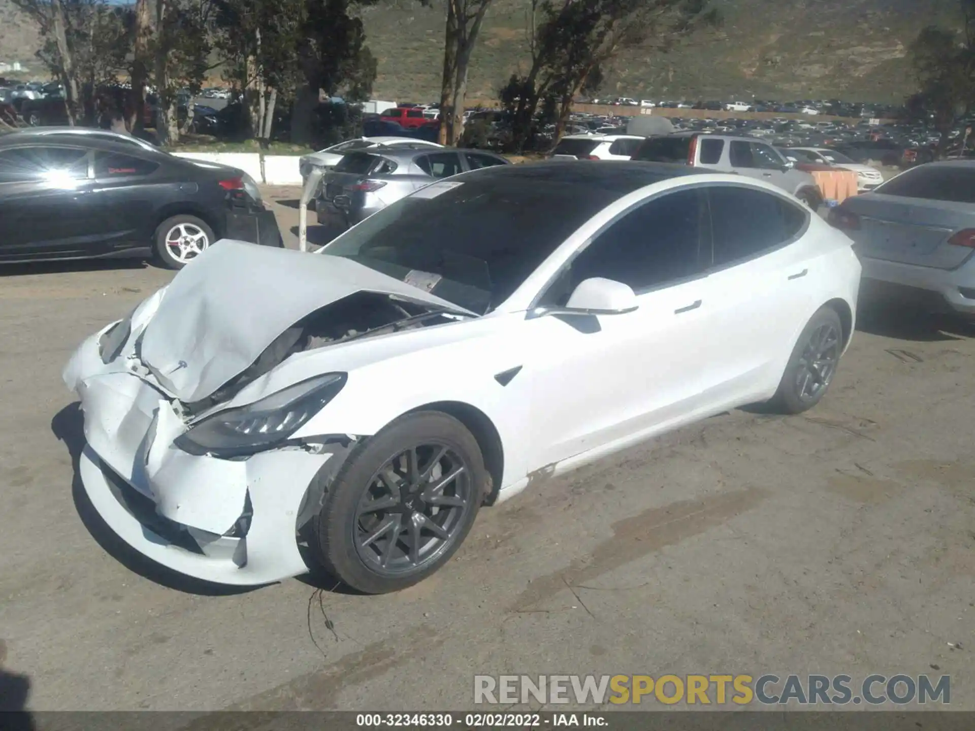 2 Photograph of a damaged car 5YJ3E1EB9KF512732 TESLA MODEL 3 2019