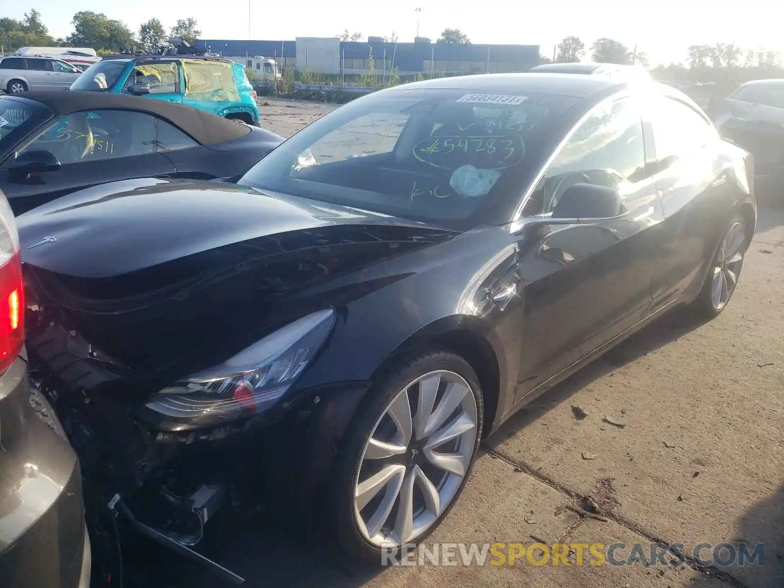 2 Photograph of a damaged car 5YJ3E1EB9KF514237 TESLA MODEL 3 2019