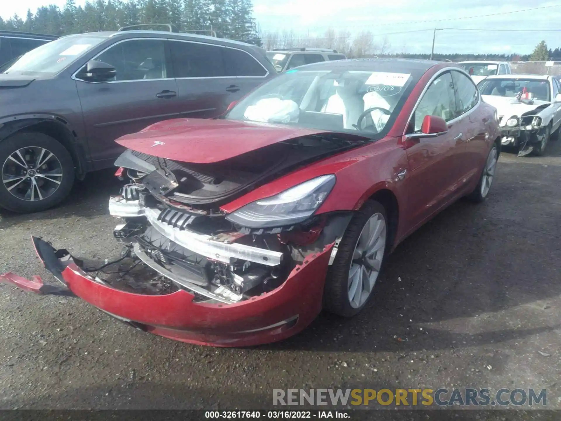 2 Photograph of a damaged car 5YJ3E1EB9KF528784 TESLA MODEL 3 2019