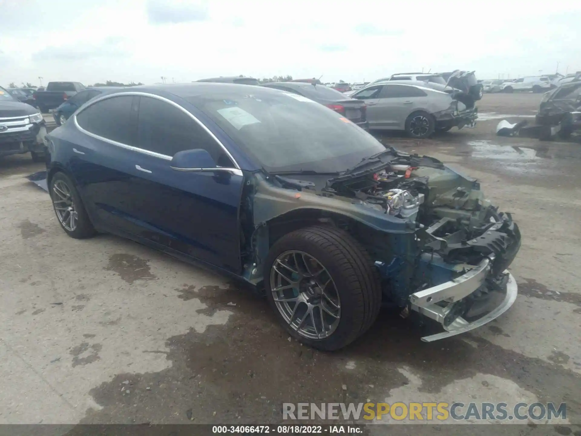 1 Photograph of a damaged car 5YJ3E1EB9KF530096 TESLA MODEL 3 2019