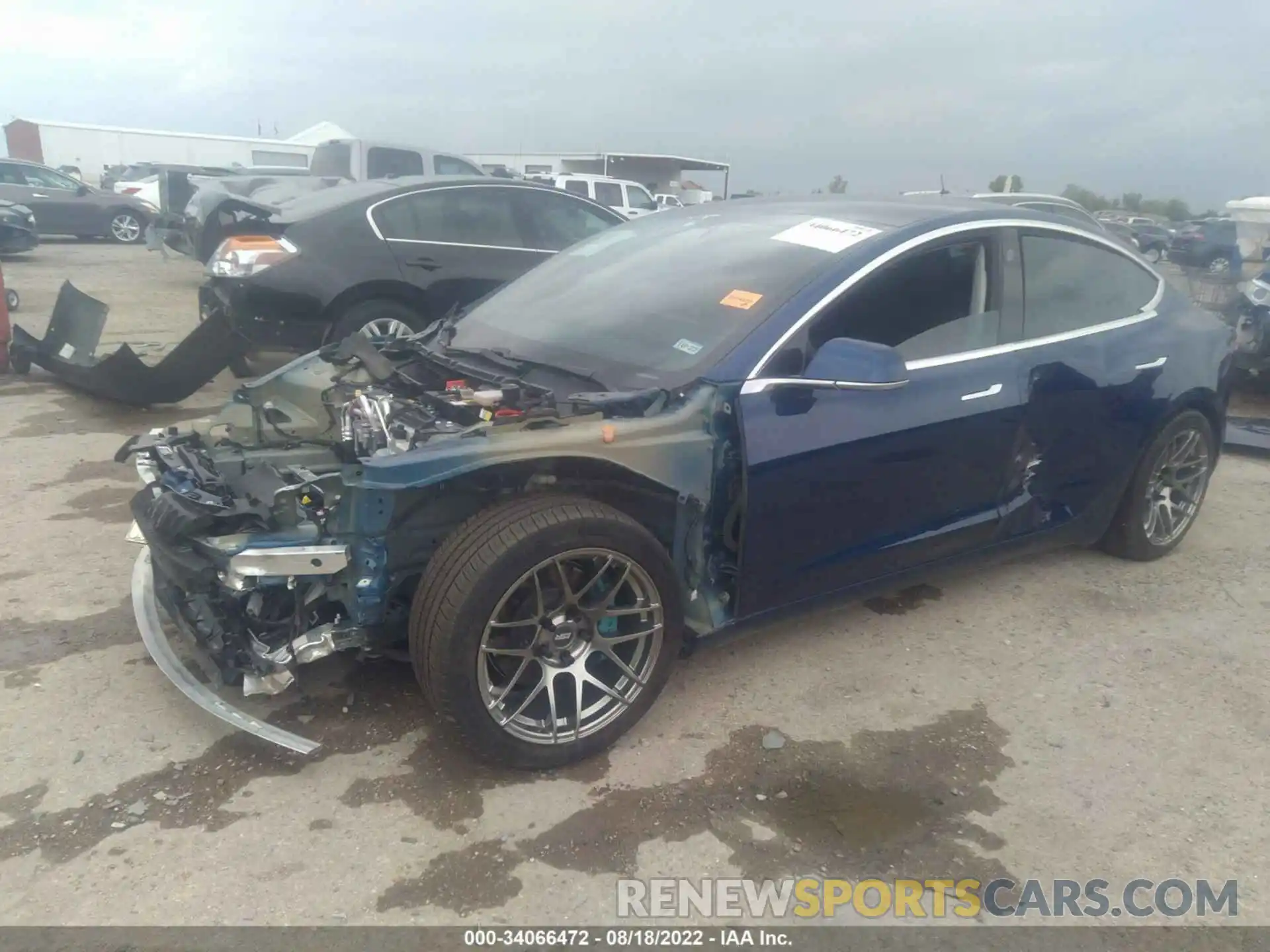 2 Photograph of a damaged car 5YJ3E1EB9KF530096 TESLA MODEL 3 2019