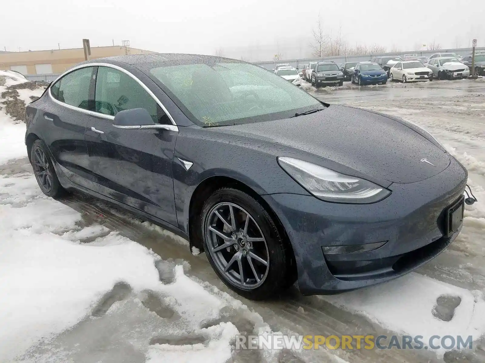 1 Photograph of a damaged car 5YJ3E1EBXKF143752 TESLA MODEL 3 2019