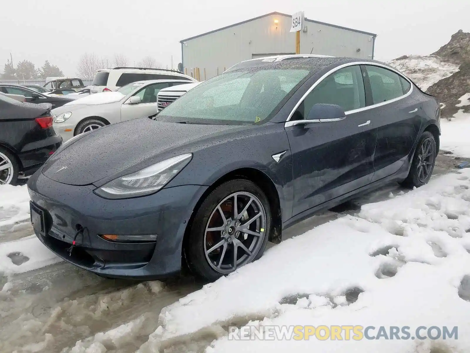 2 Photograph of a damaged car 5YJ3E1EBXKF143752 TESLA MODEL 3 2019