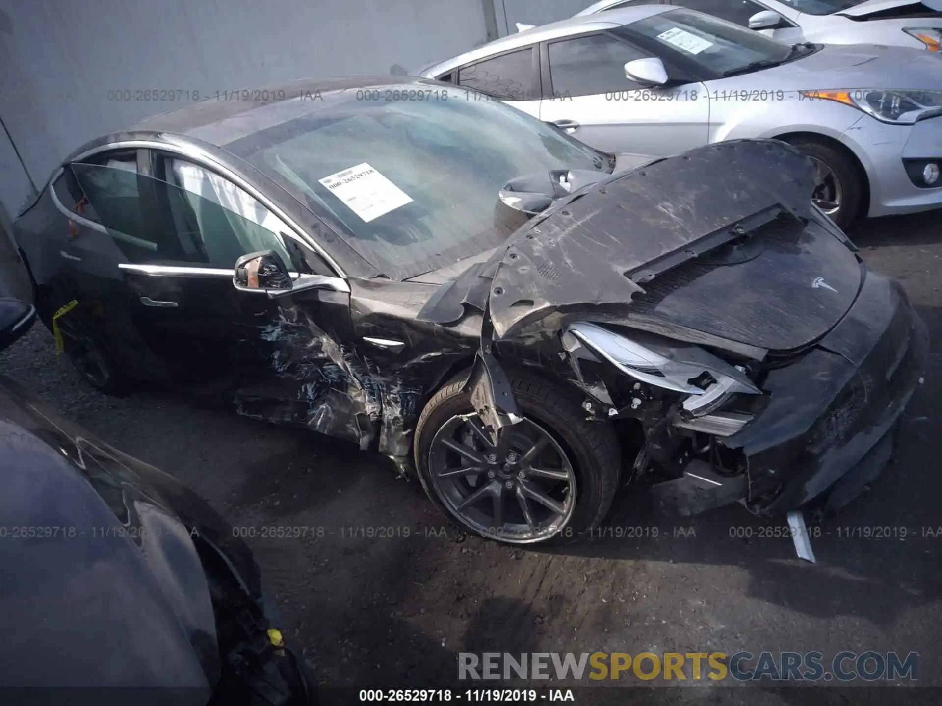 1 Photograph of a damaged car 5YJ3E1EBXKF191123 TESLA MODEL 3 2019