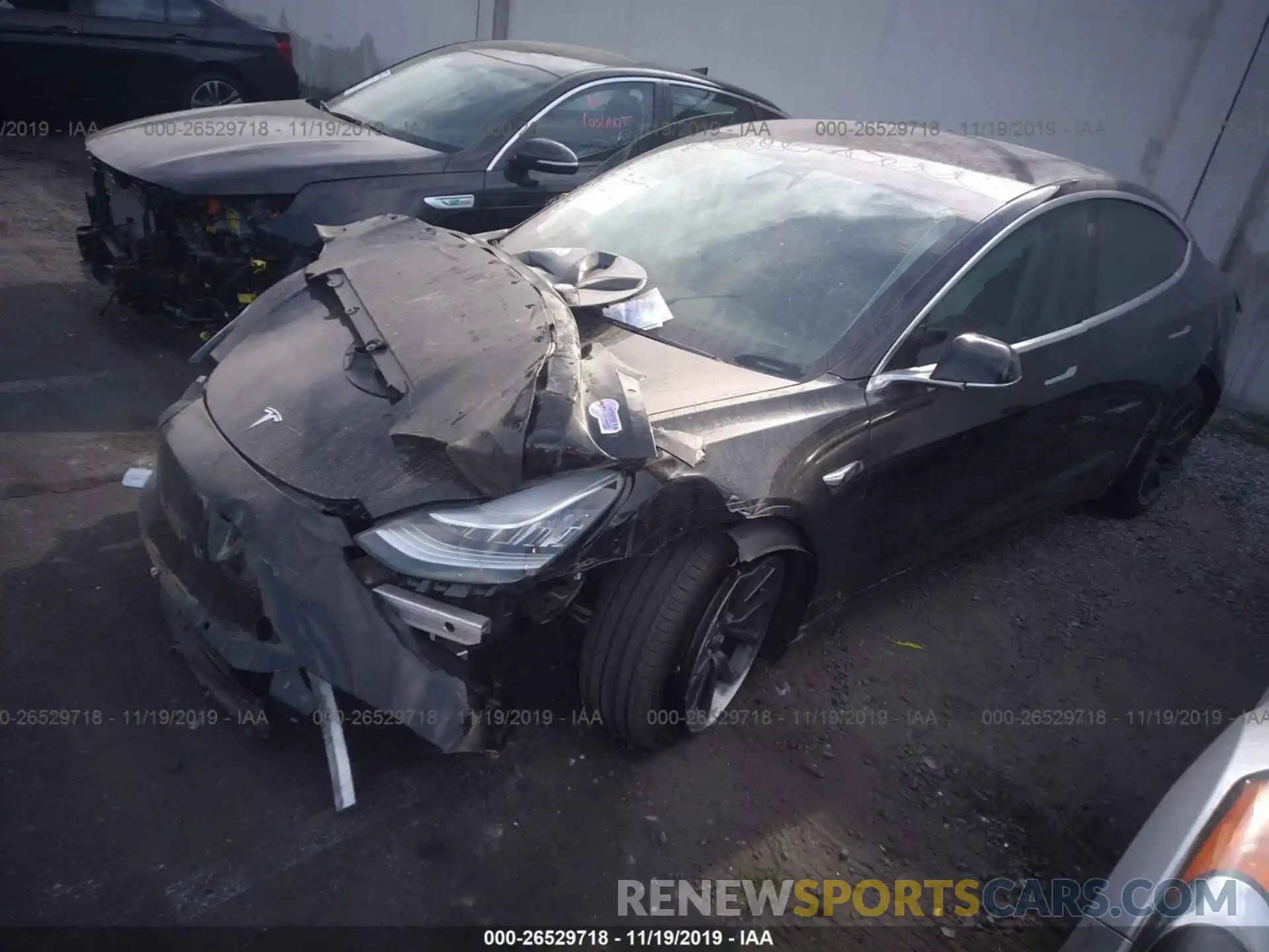 2 Photograph of a damaged car 5YJ3E1EBXKF191123 TESLA MODEL 3 2019