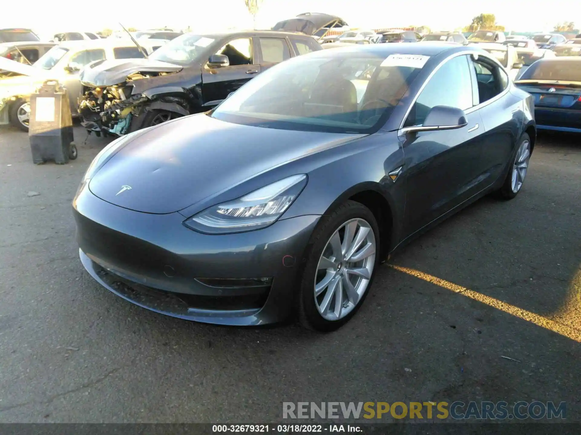 2 Photograph of a damaged car 5YJ3E1EBXKF192160 TESLA MODEL 3 2019