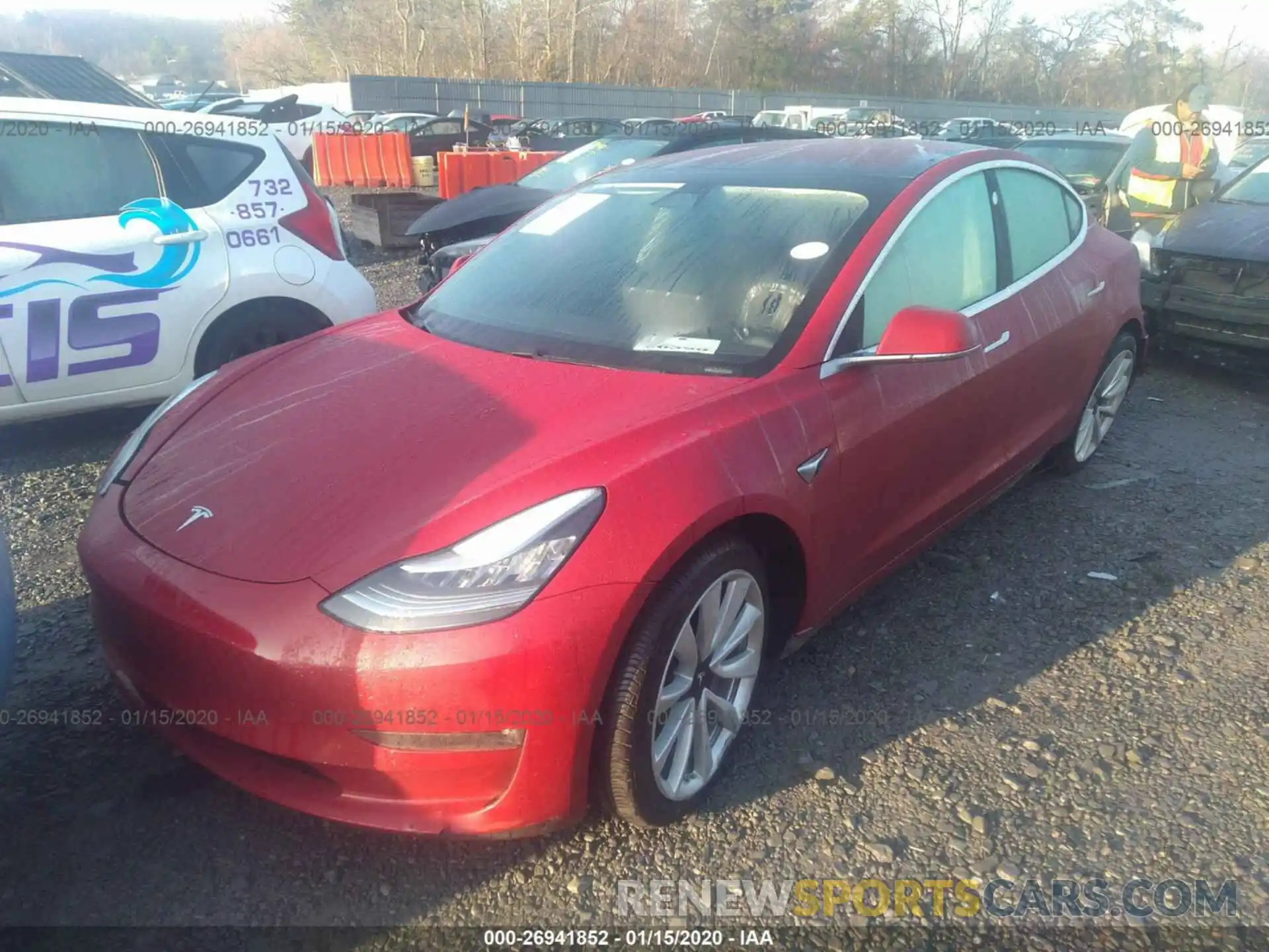 2 Photograph of a damaged car 5YJ3E1EBXKF194460 TESLA MODEL 3 2019