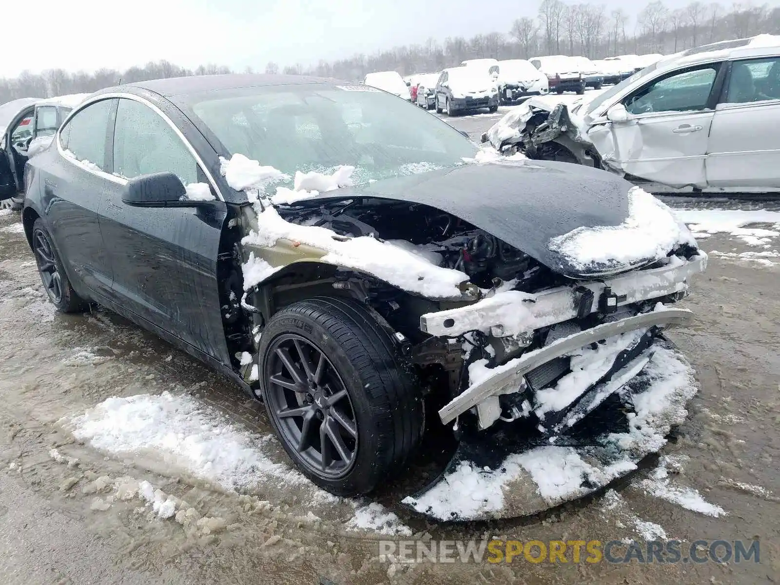 1 Photograph of a damaged car 5YJ3E1EBXKF194796 TESLA MODEL 3 2019