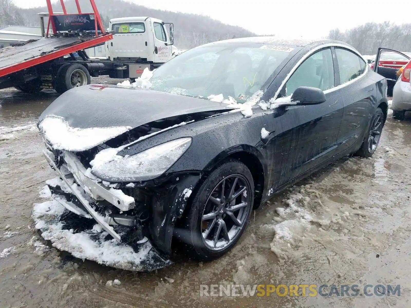 2 Photograph of a damaged car 5YJ3E1EBXKF194796 TESLA MODEL 3 2019