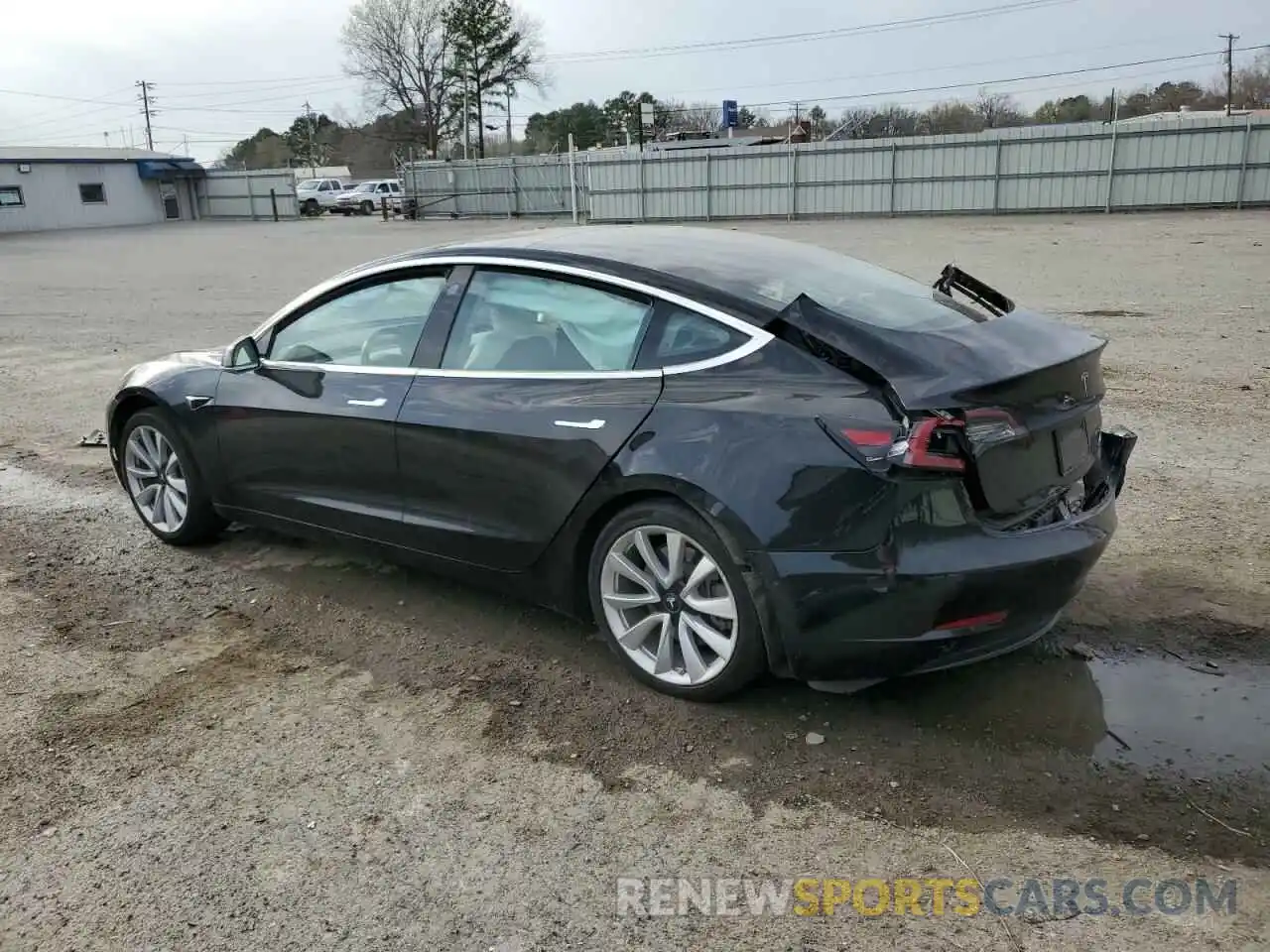 2 Photograph of a damaged car 5YJ3E1EBXKF195365 TESLA MODEL 3 2019