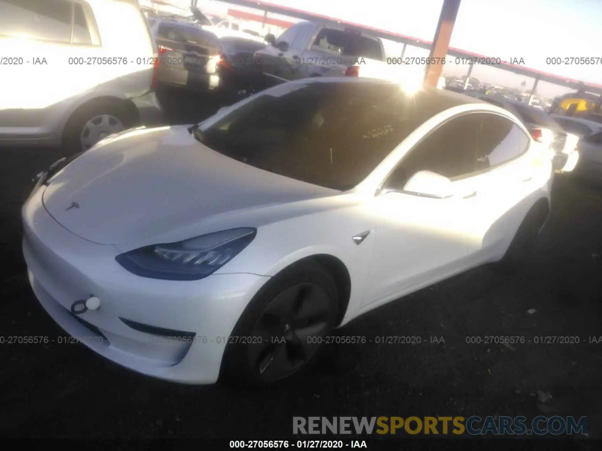 2 Photograph of a damaged car 5YJ3E1EBXKF199576 TESLA MODEL 3 2019