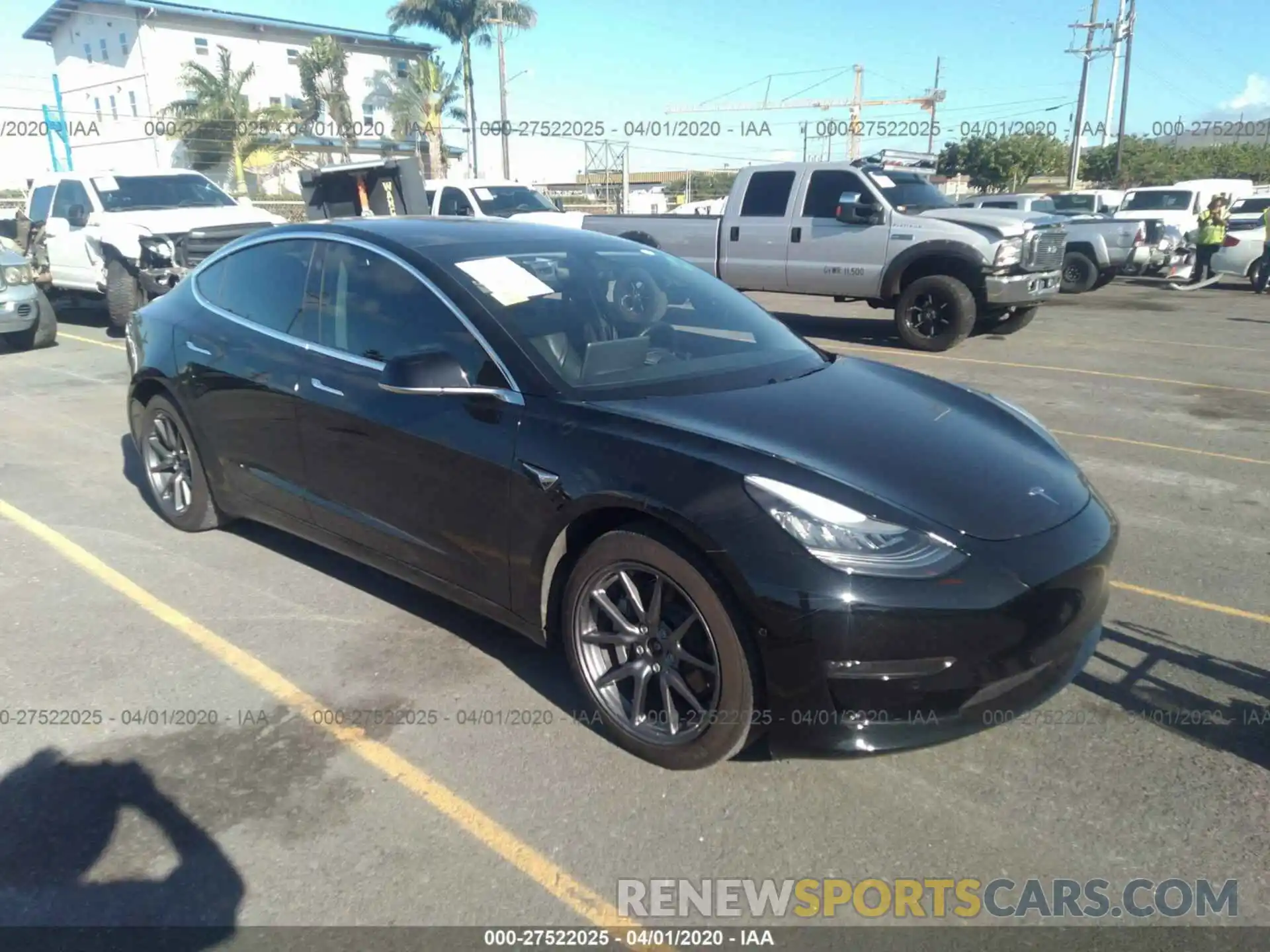 1 Photograph of a damaged car 5YJ3E1EBXKF208597 TESLA MODEL 3 2019