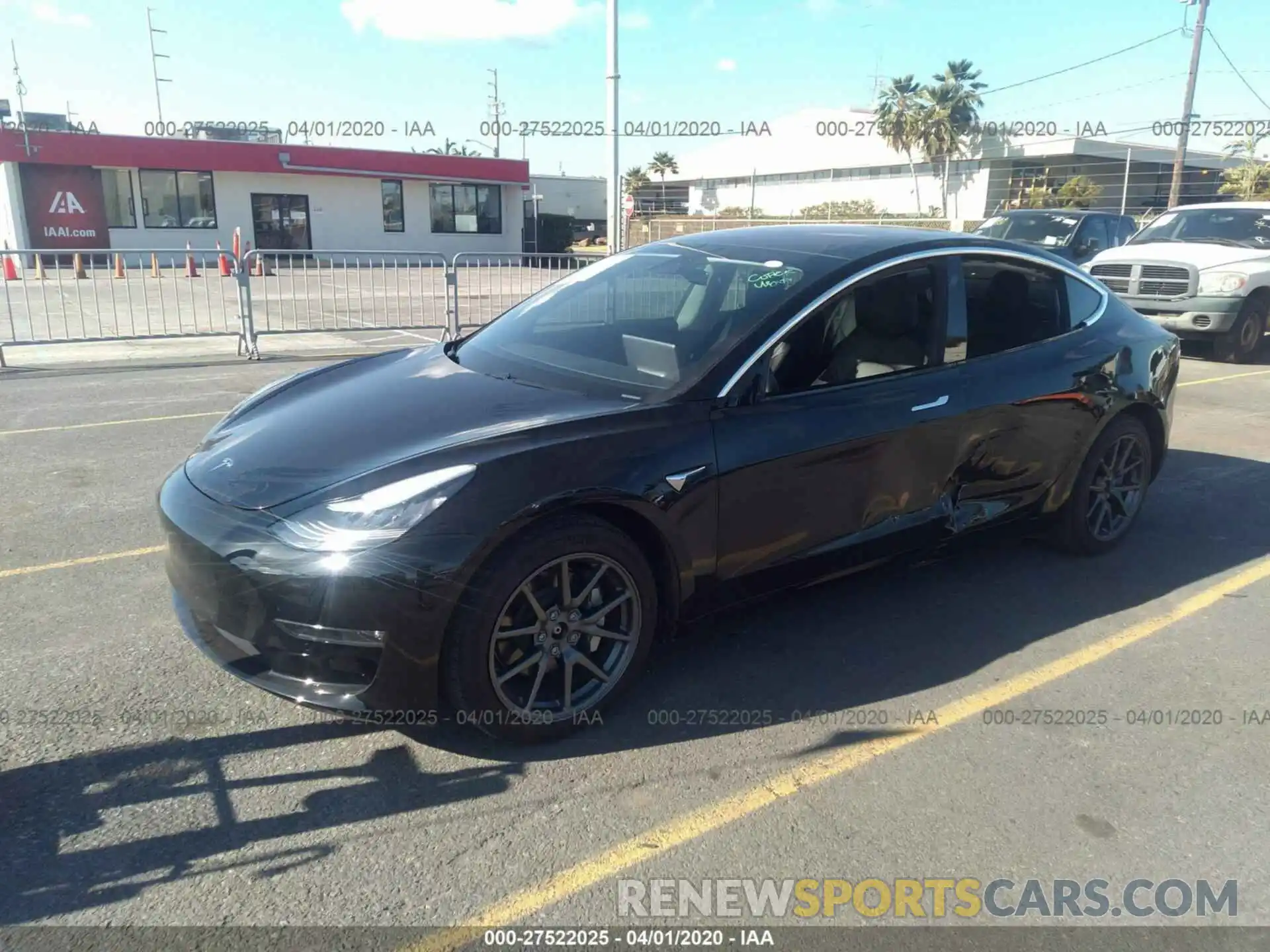 2 Photograph of a damaged car 5YJ3E1EBXKF208597 TESLA MODEL 3 2019