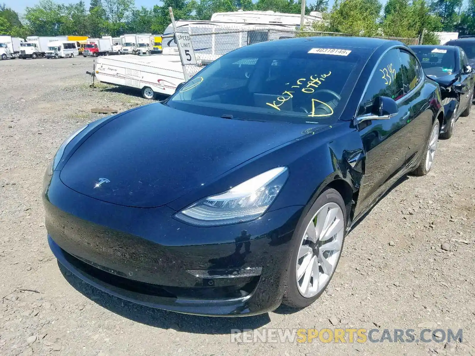 2 Photograph of a damaged car 5YJ3E1EBXKF209006 TESLA MODEL 3 2019