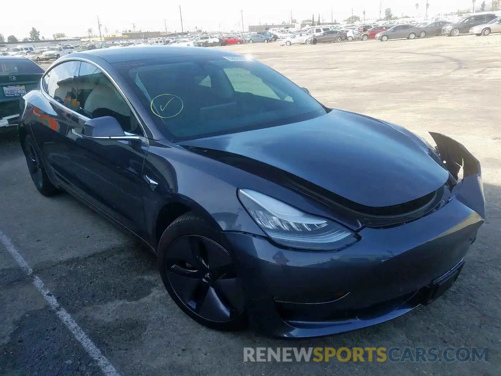 1 Photograph of a damaged car 5YJ3E1EBXKF209720 TESLA MODEL 3 2019