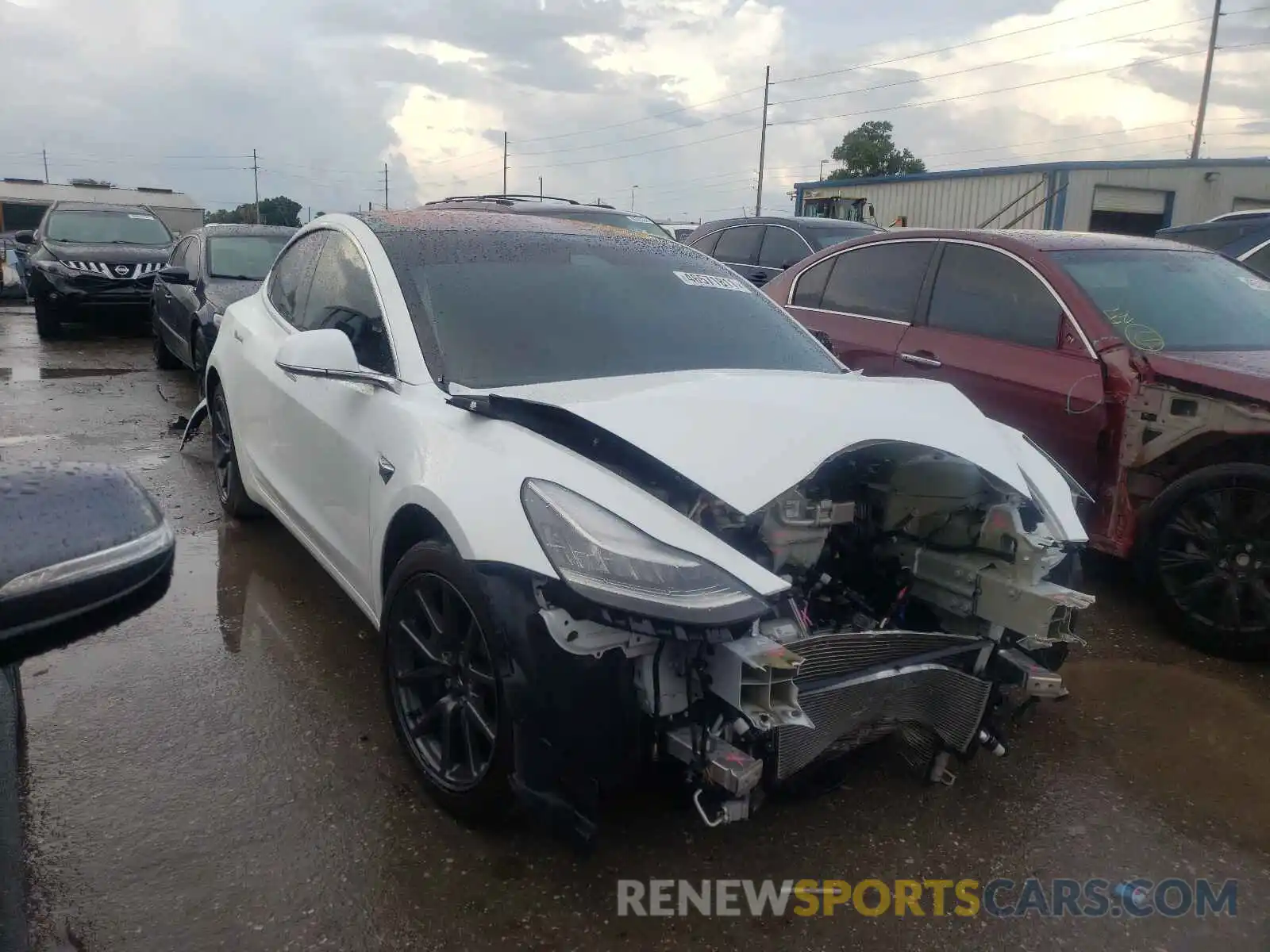 1 Photograph of a damaged car 5YJ3E1EBXKF211435 TESLA MODEL 3 2019