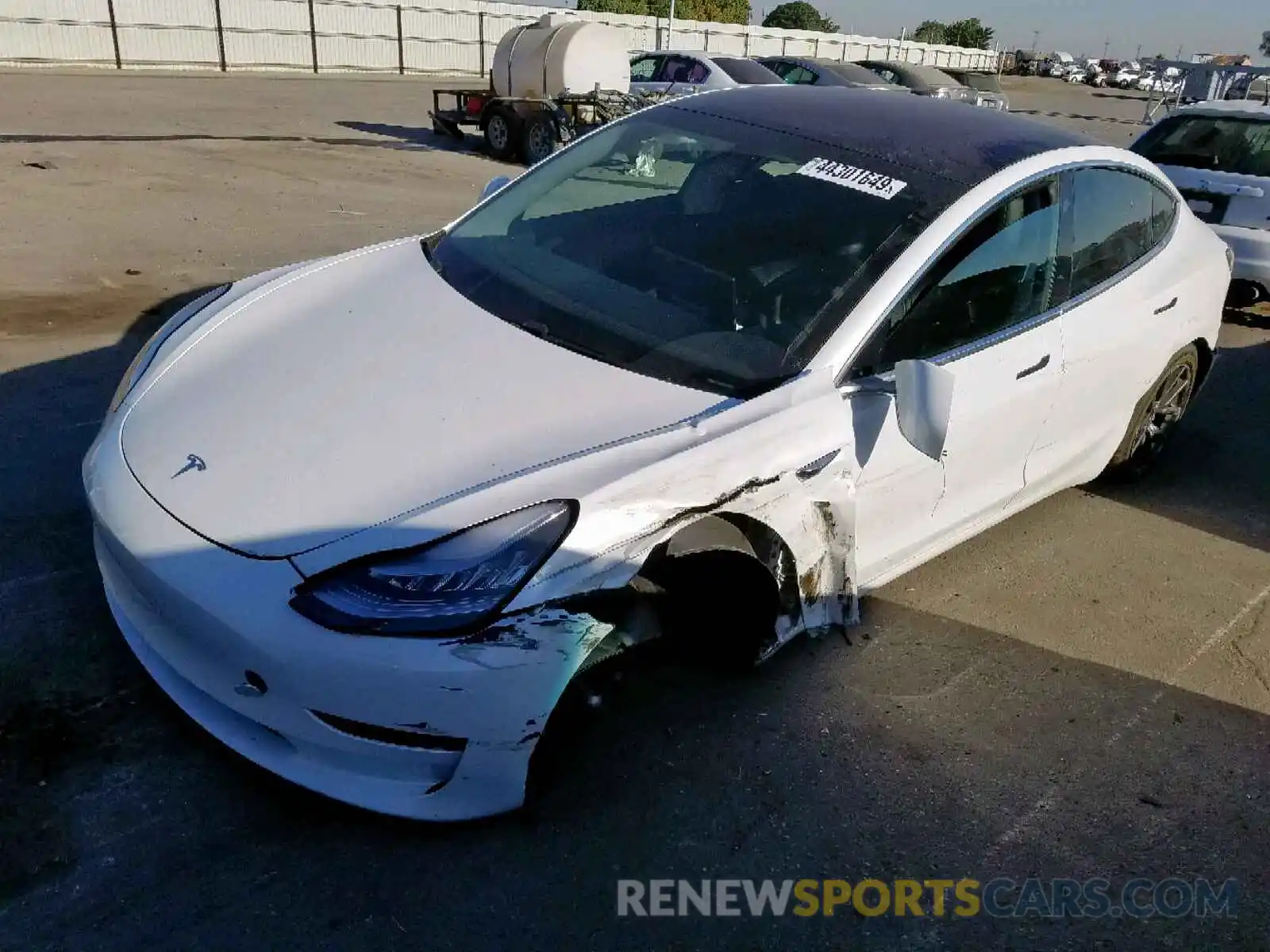 2 Photograph of a damaged car 5YJ3E1EBXKF211452 TESLA MODEL 3 2019