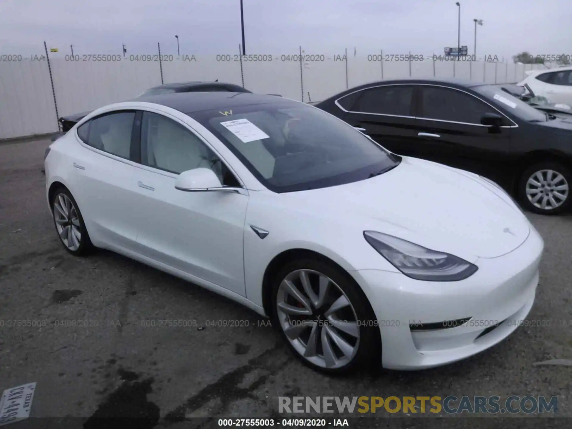 1 Photograph of a damaged car 5YJ3E1EBXKF214108 TESLA MODEL 3 2019