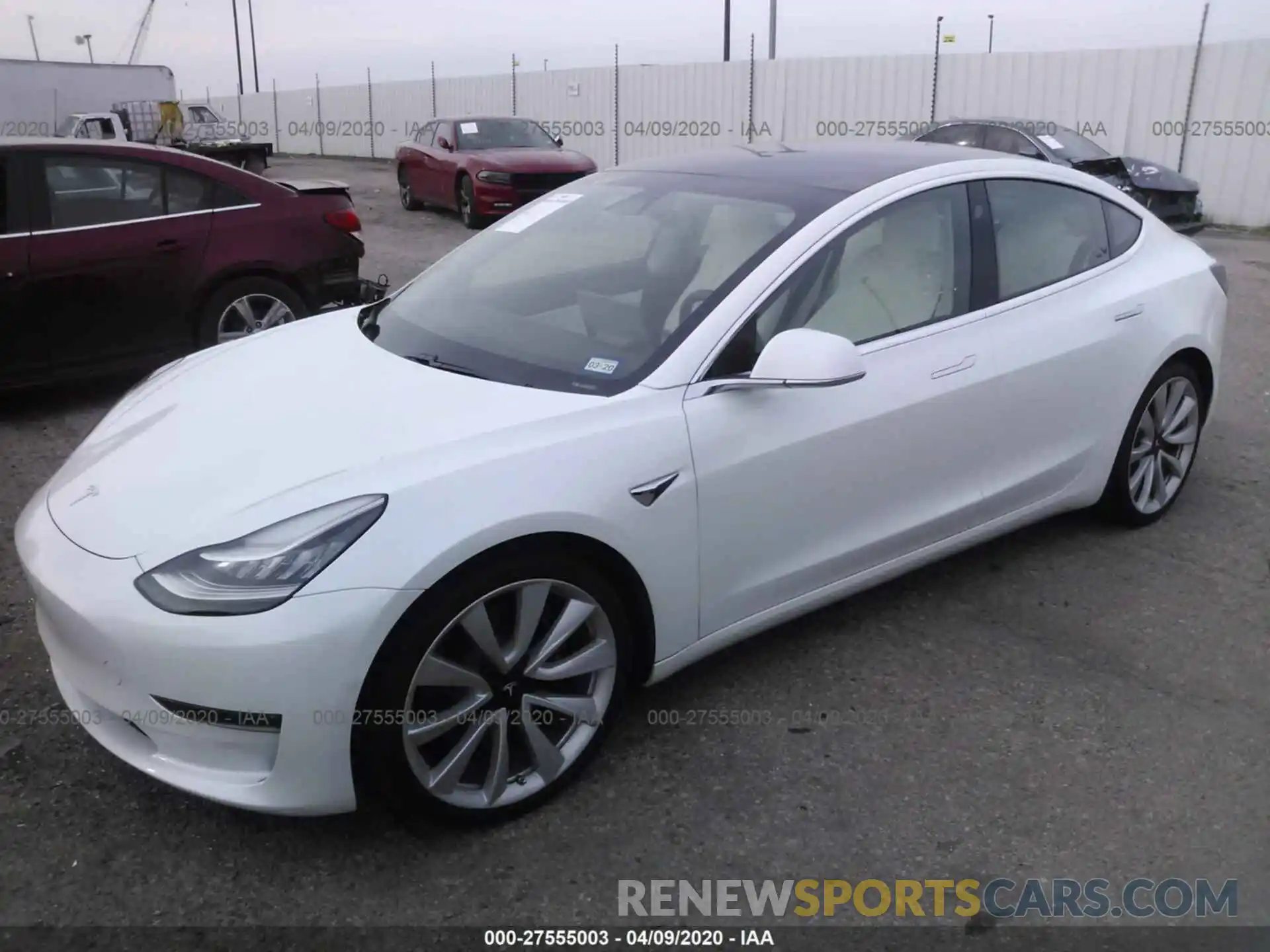 2 Photograph of a damaged car 5YJ3E1EBXKF214108 TESLA MODEL 3 2019