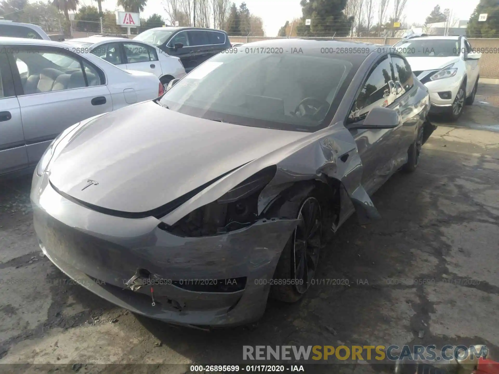 2 Photograph of a damaged car 5YJ3E1EBXKF231572 TESLA MODEL 3 2019