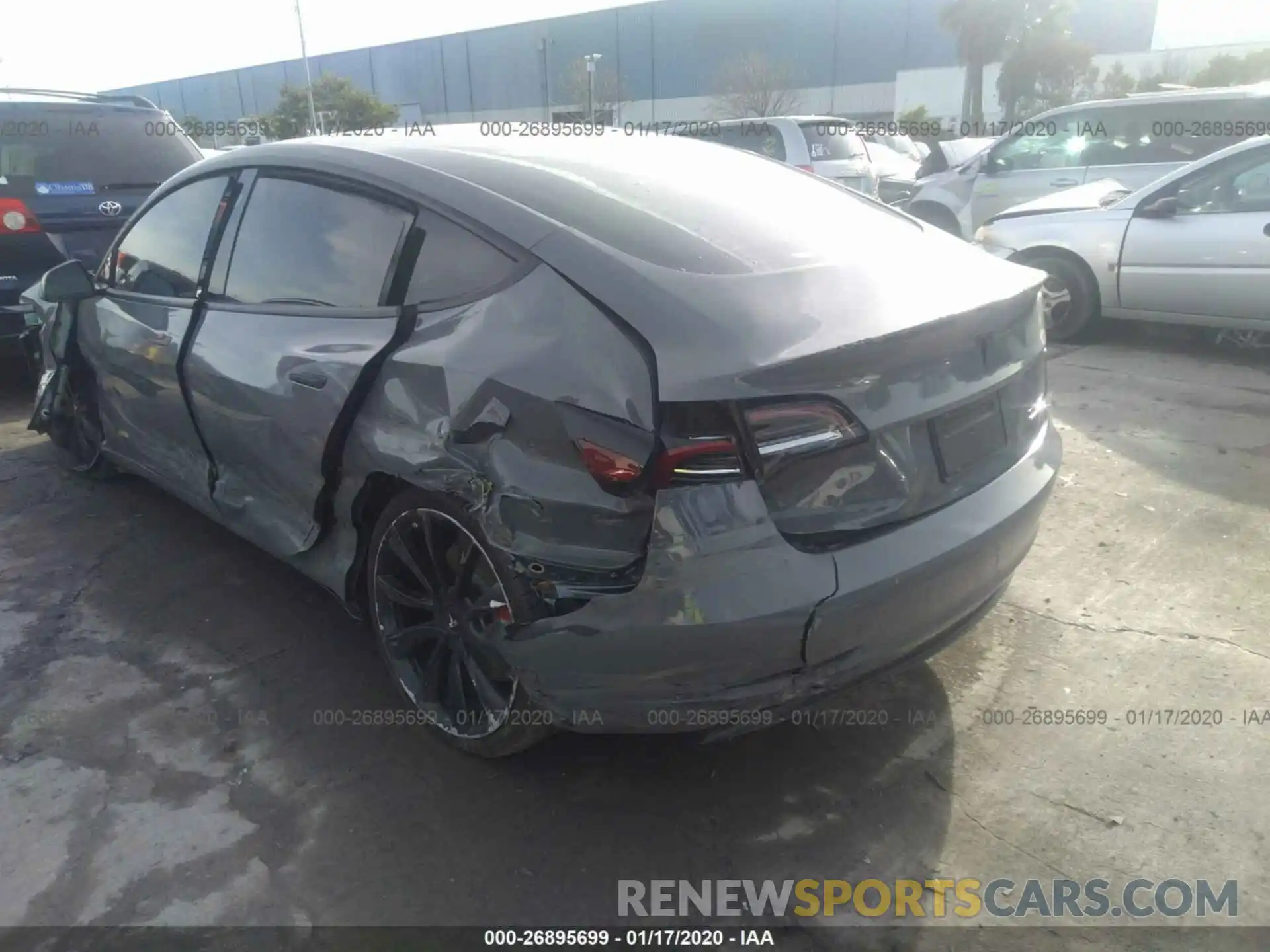 3 Photograph of a damaged car 5YJ3E1EBXKF231572 TESLA MODEL 3 2019