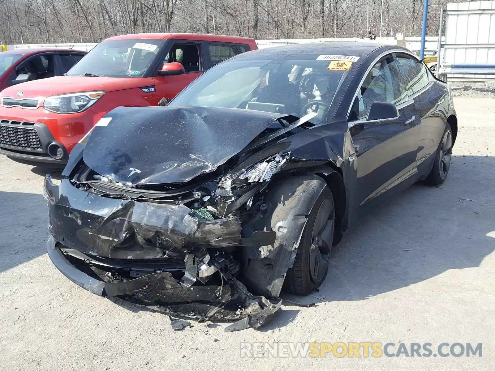 2 Photograph of a damaged car 5YJ3E1EBXKF359259 TESLA MODEL 3 2019