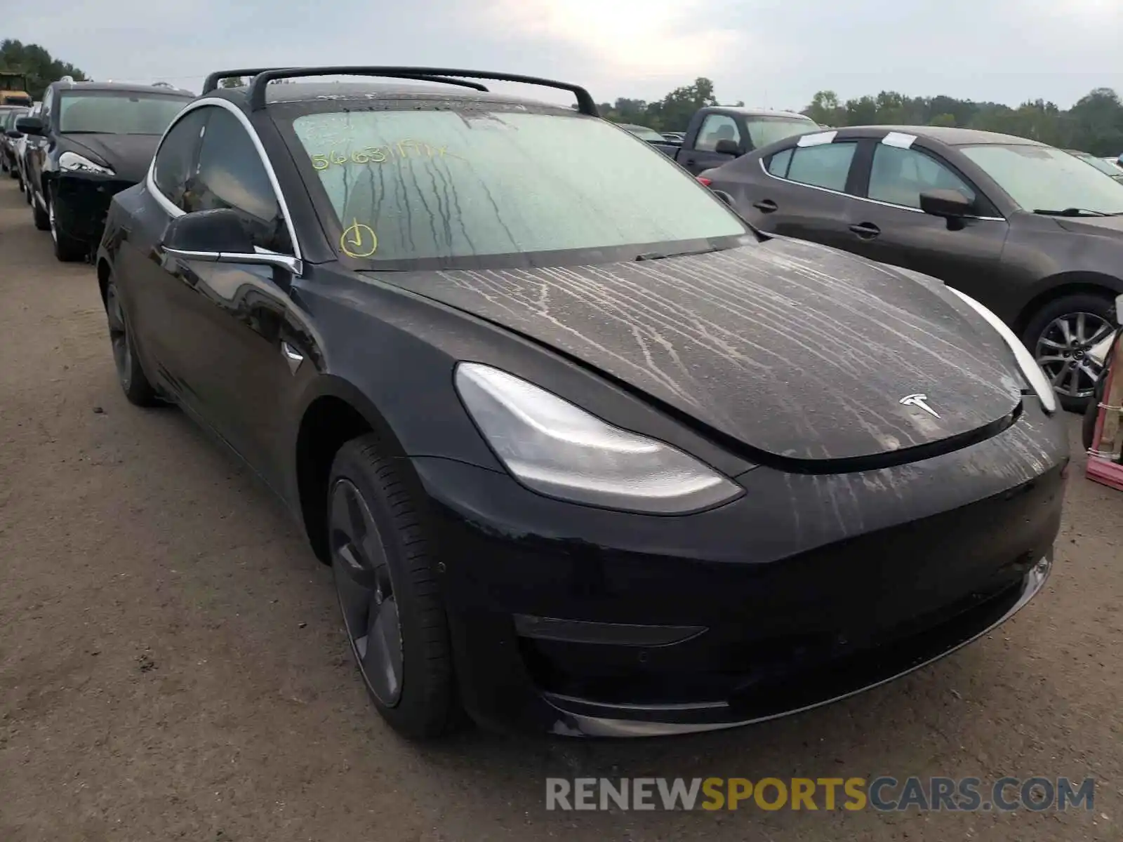 1 Photograph of a damaged car 5YJ3E1EBXKF361285 TESLA MODEL 3 2019