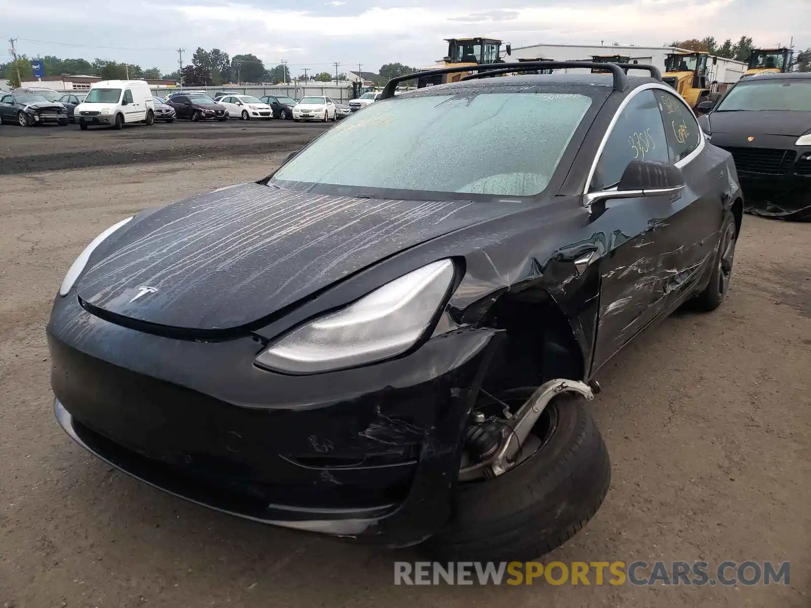 2 Photograph of a damaged car 5YJ3E1EBXKF361285 TESLA MODEL 3 2019