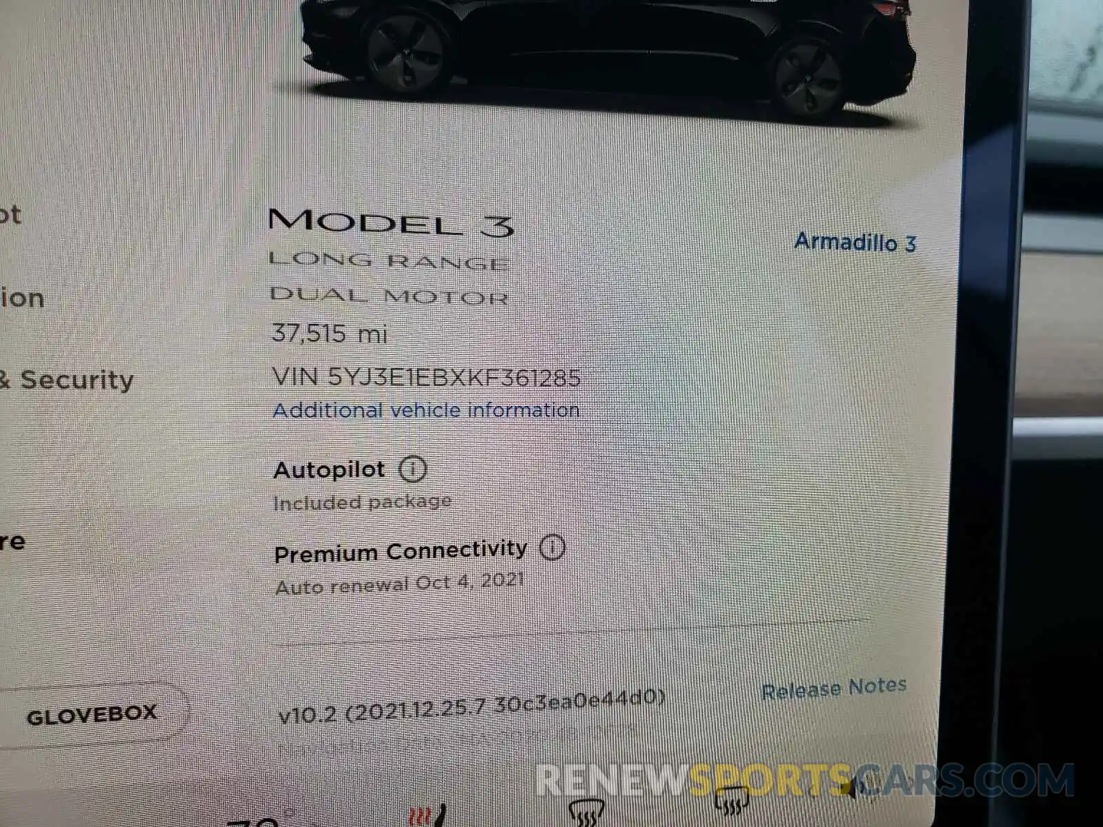 8 Фотография поврежденного автомобиля 5YJ3E1EBXKF361285 TESLA MODEL 3 2019