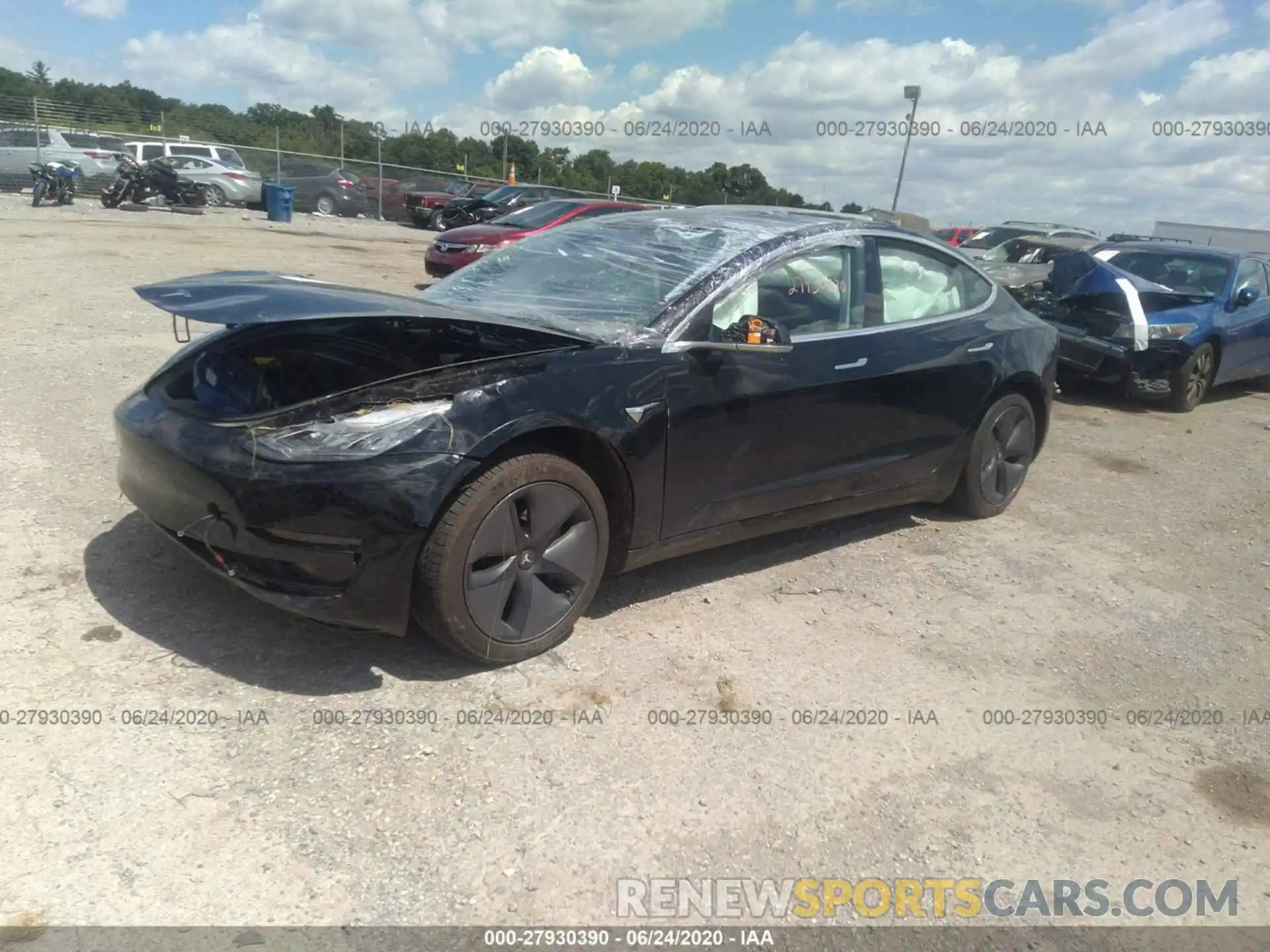 2 Photograph of a damaged car 5YJ3E1EBXKF364641 TESLA MODEL 3 2019