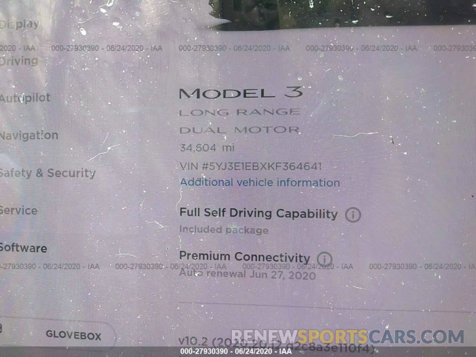 7 Photograph of a damaged car 5YJ3E1EBXKF364641 TESLA MODEL 3 2019