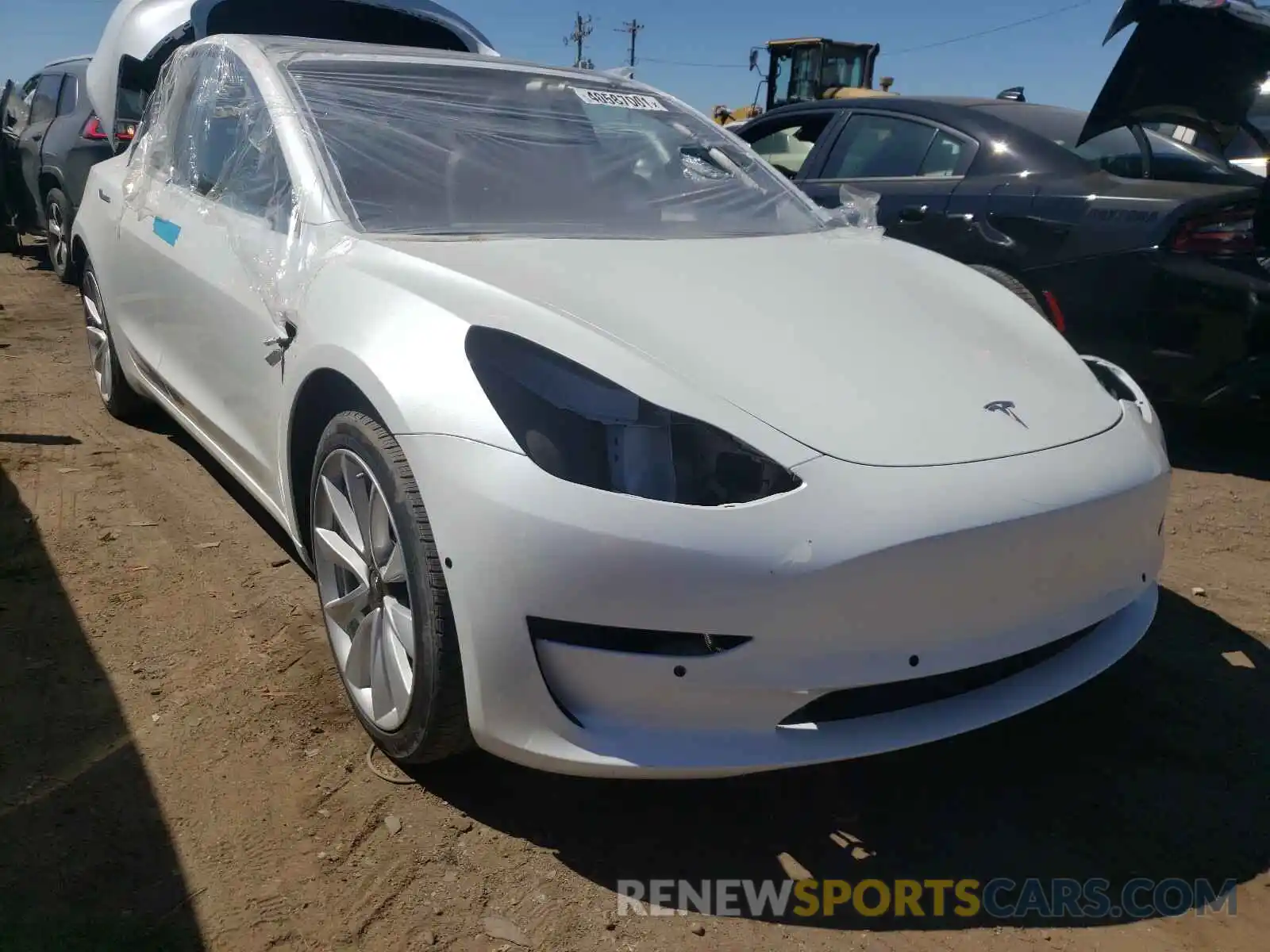 1 Photograph of a damaged car 5YJ3E1EBXKF365157 TESLA MODEL 3 2019