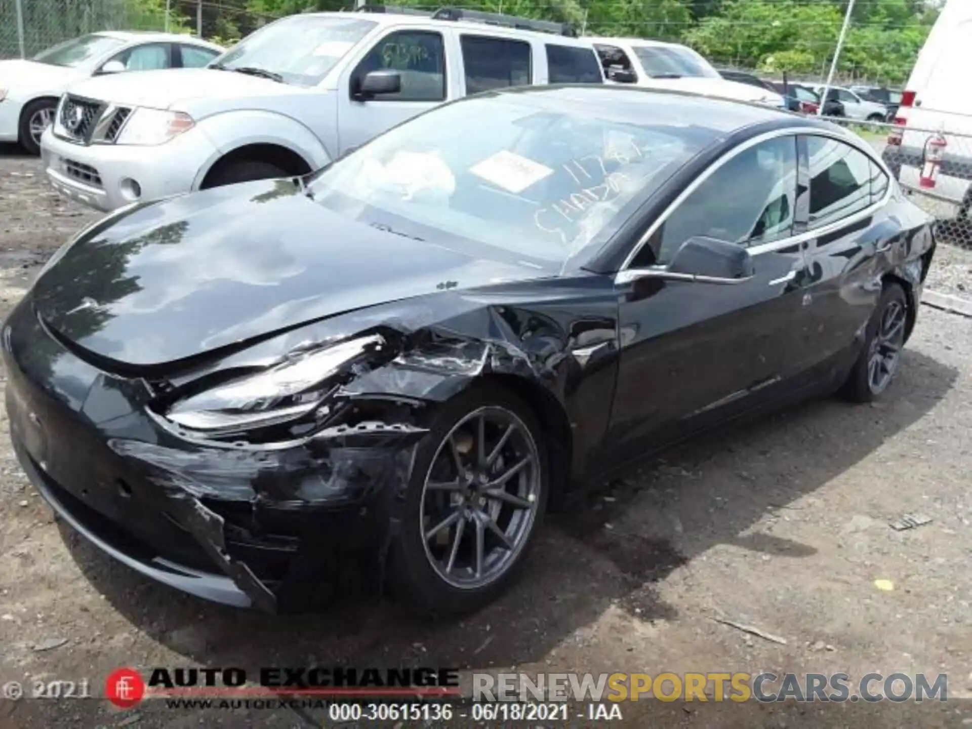 2 Photograph of a damaged car 5YJ3E1EBXKF384694 TESLA MODEL 3 2019