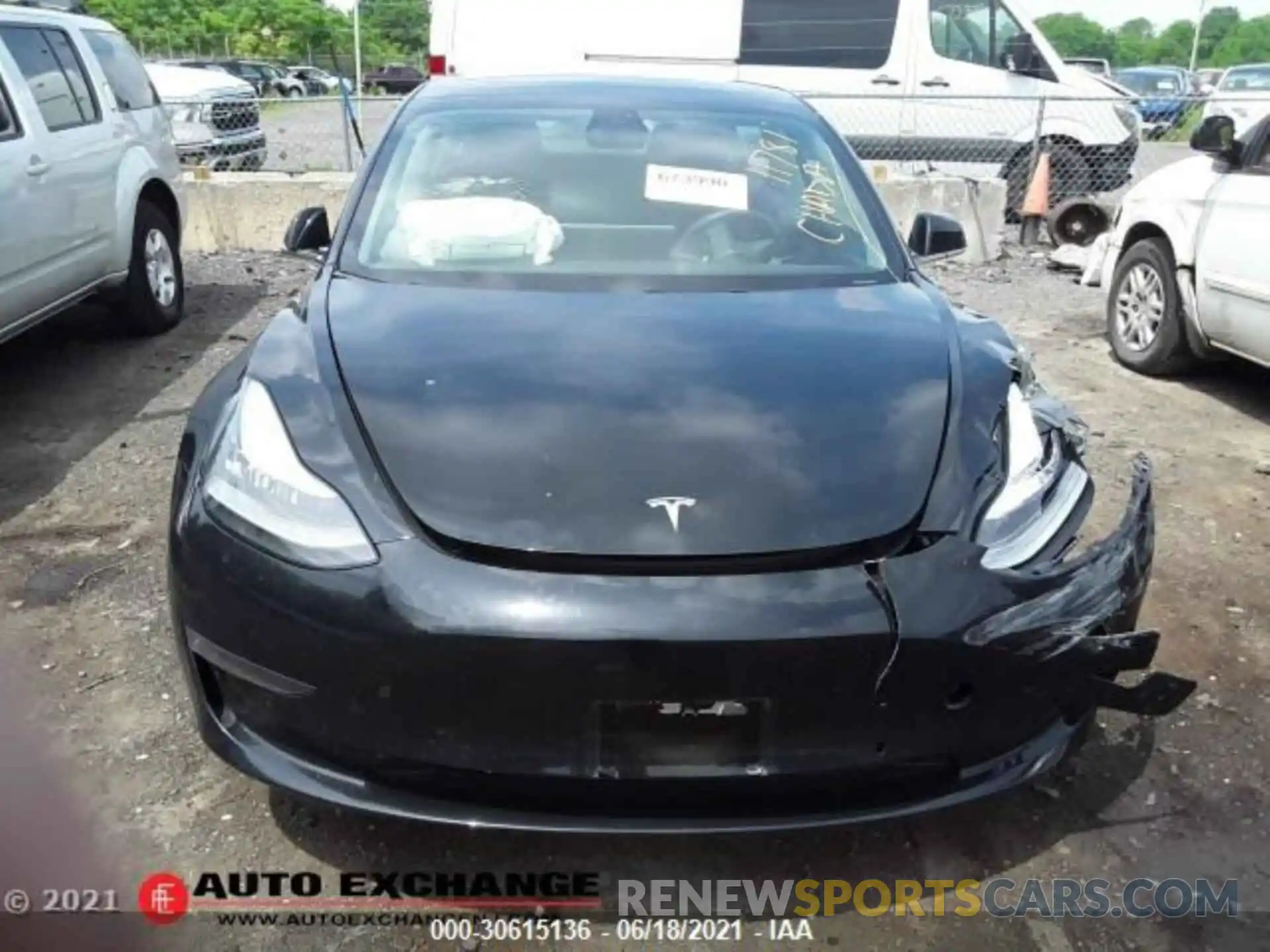 3 Photograph of a damaged car 5YJ3E1EBXKF384694 TESLA MODEL 3 2019