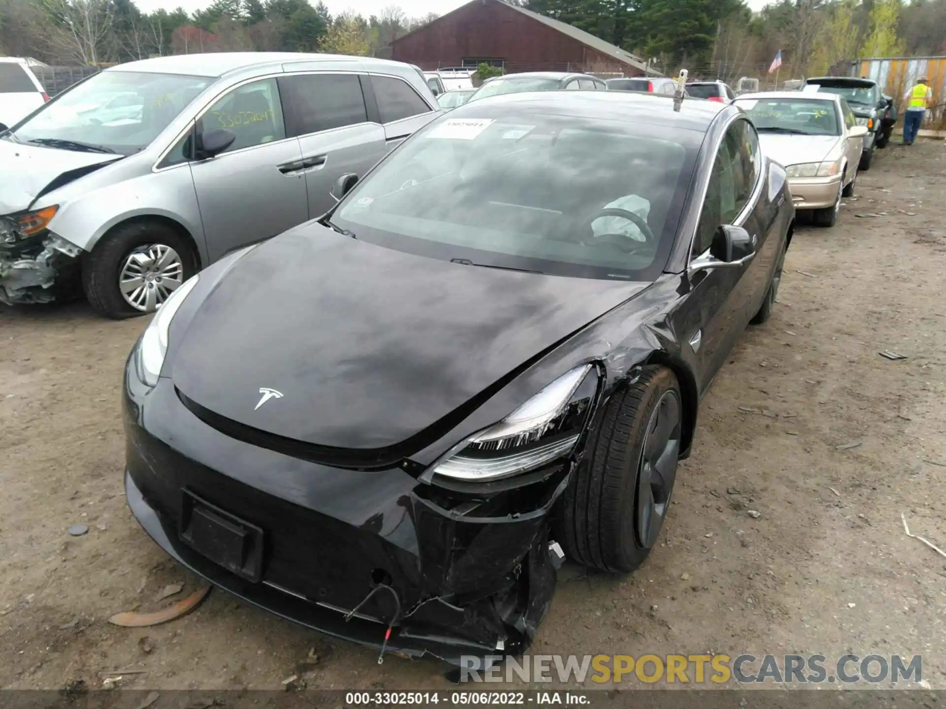 2 Photograph of a damaged car 5YJ3E1EBXKF385778 TESLA MODEL 3 2019