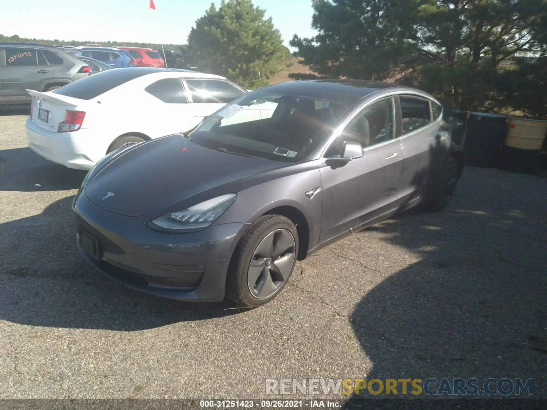 2 Photograph of a damaged car 5YJ3E1EBXKF386221 TESLA MODEL 3 2019