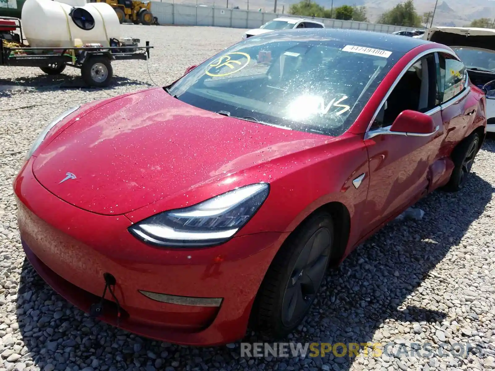 2 Photograph of a damaged car 5YJ3E1EBXKF387269 TESLA MODEL 3 2019