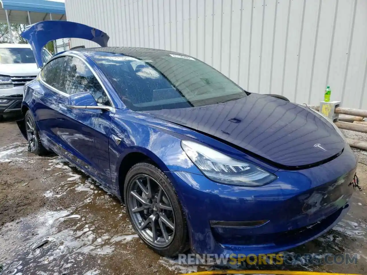 1 Photograph of a damaged car 5YJ3E1EBXKF387742 TESLA MODEL 3 2019