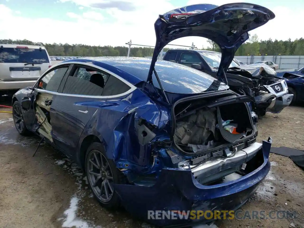 3 Photograph of a damaged car 5YJ3E1EBXKF387742 TESLA MODEL 3 2019