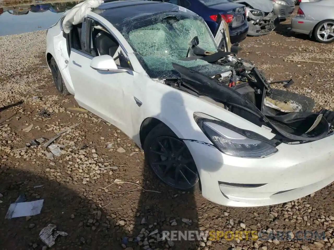 1 Photograph of a damaged car 5YJ3E1EBXKF387935 TESLA MODEL 3 2019