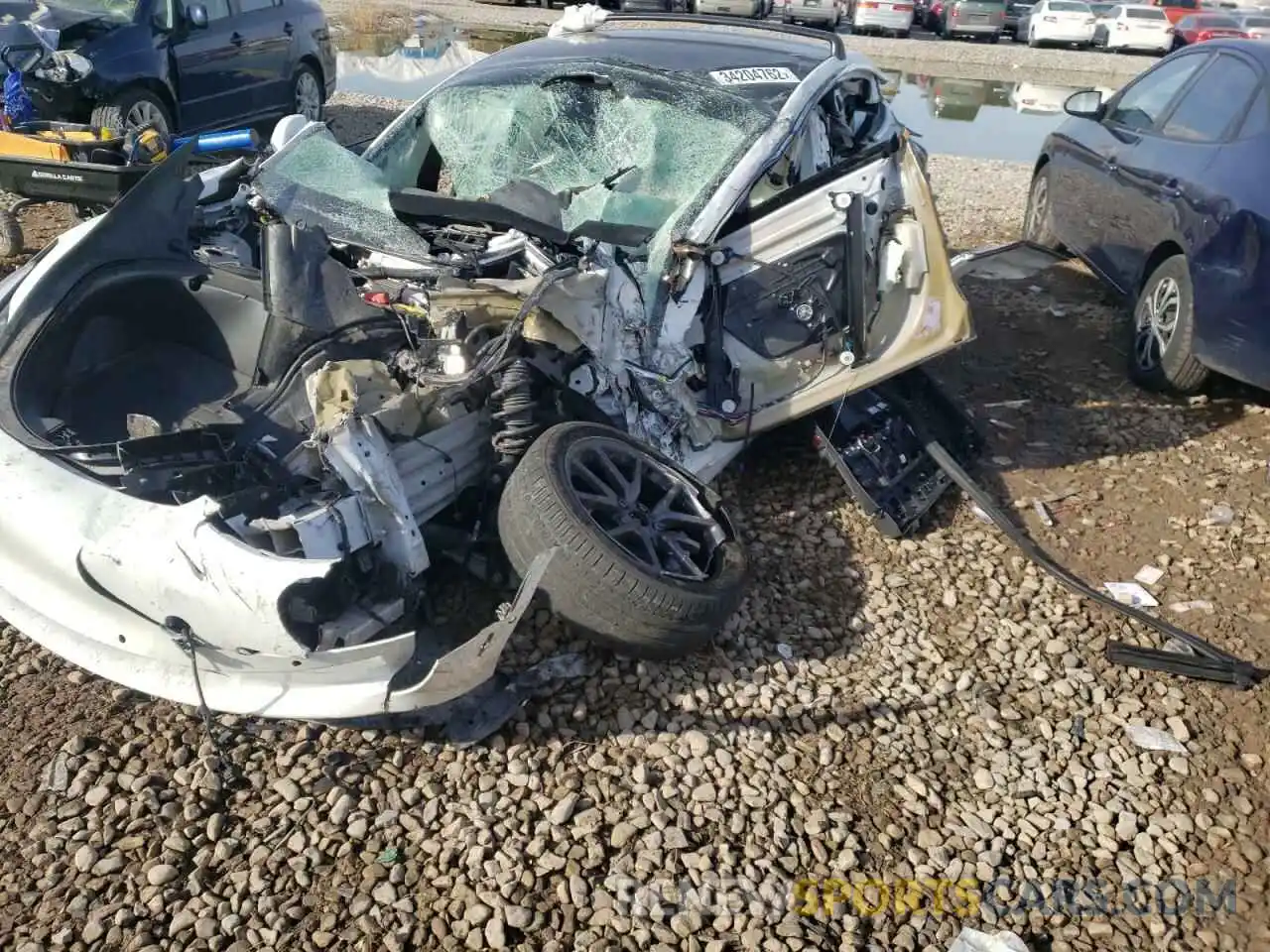 2 Photograph of a damaged car 5YJ3E1EBXKF387935 TESLA MODEL 3 2019