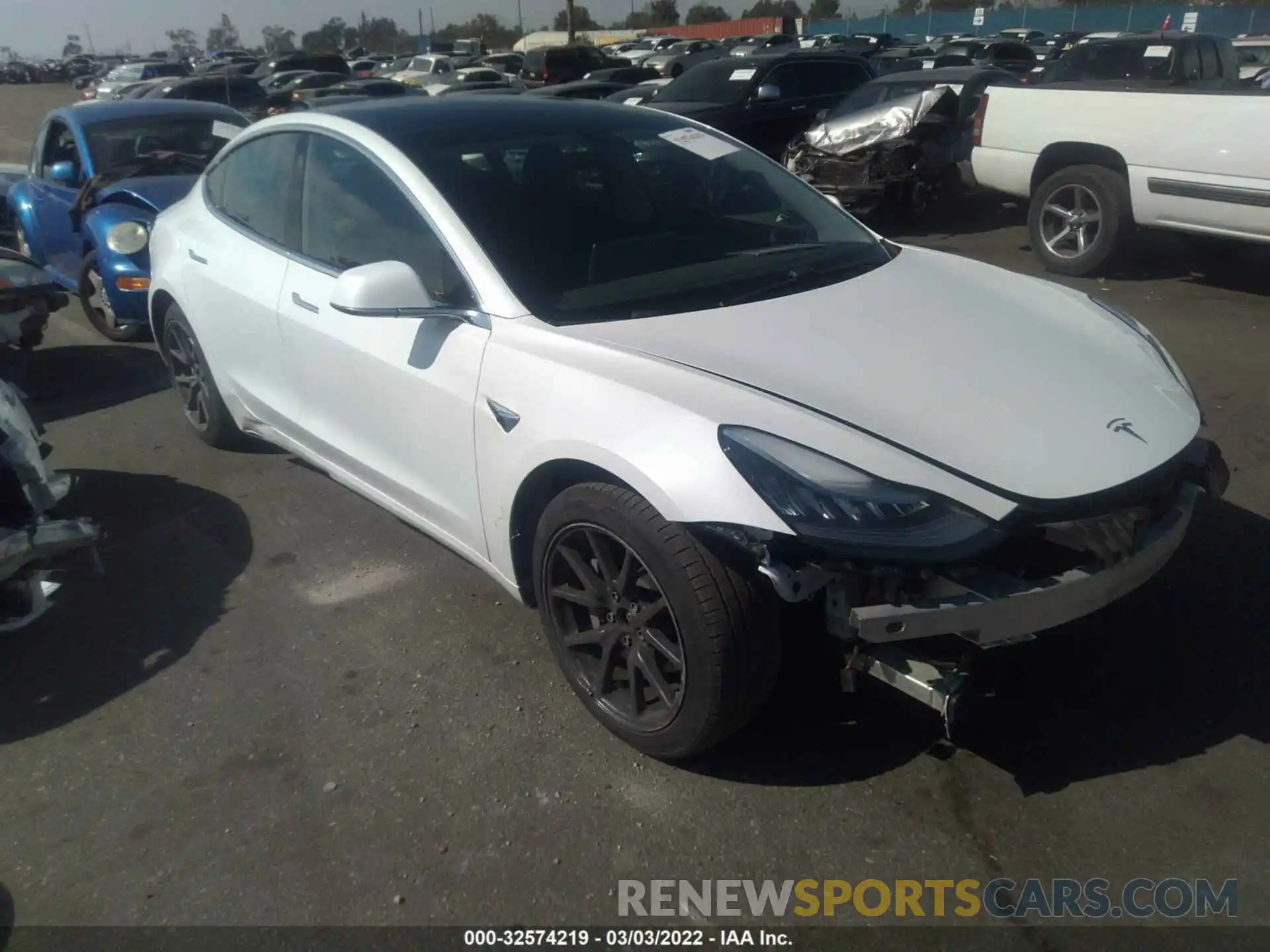 1 Photograph of a damaged car 5YJ3E1EBXKF388499 TESLA MODEL 3 2019